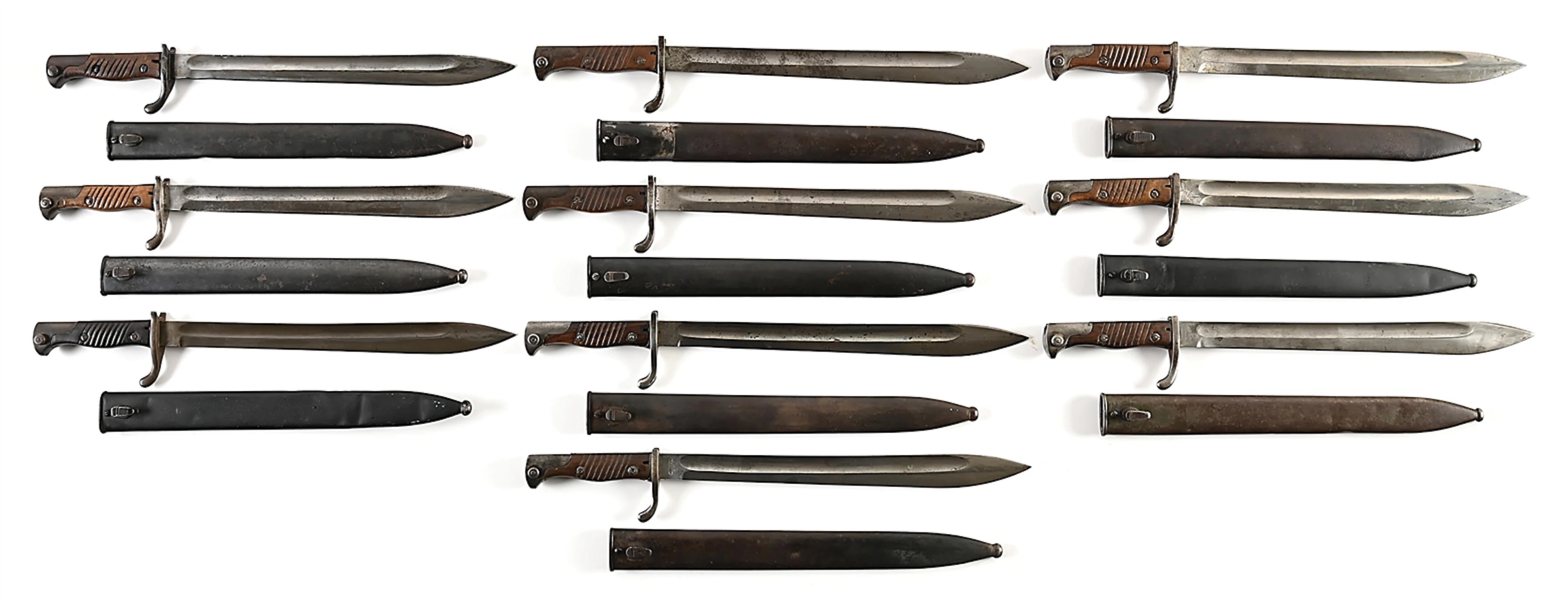 LOT OF 10: IMPERIAL GERMAN M98/05 BAYONETS.