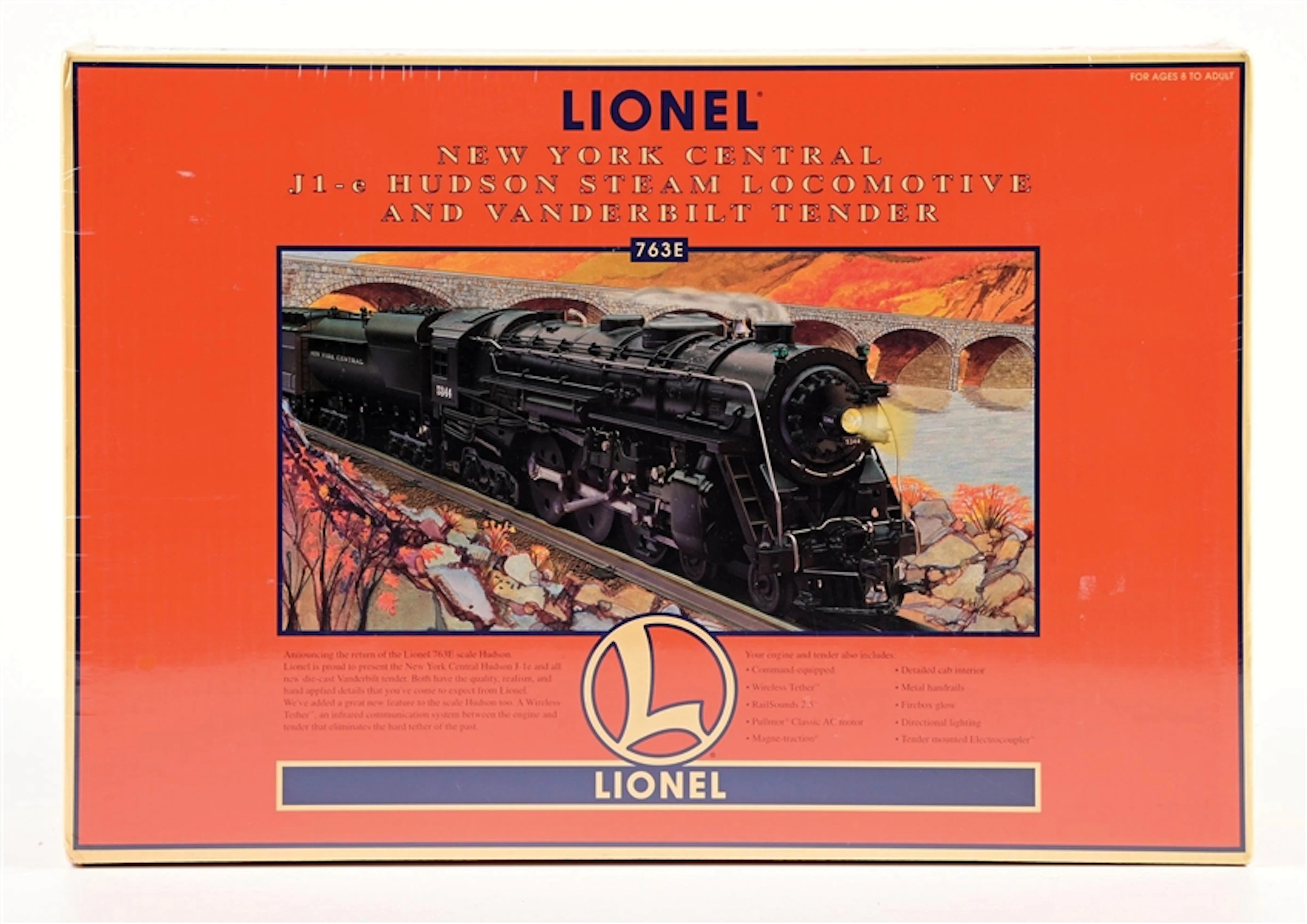 LIONEL O-GA. NO. 6-18056 NEW YORK CENTRAL J1E HUDSON NO. 763E STEAM
