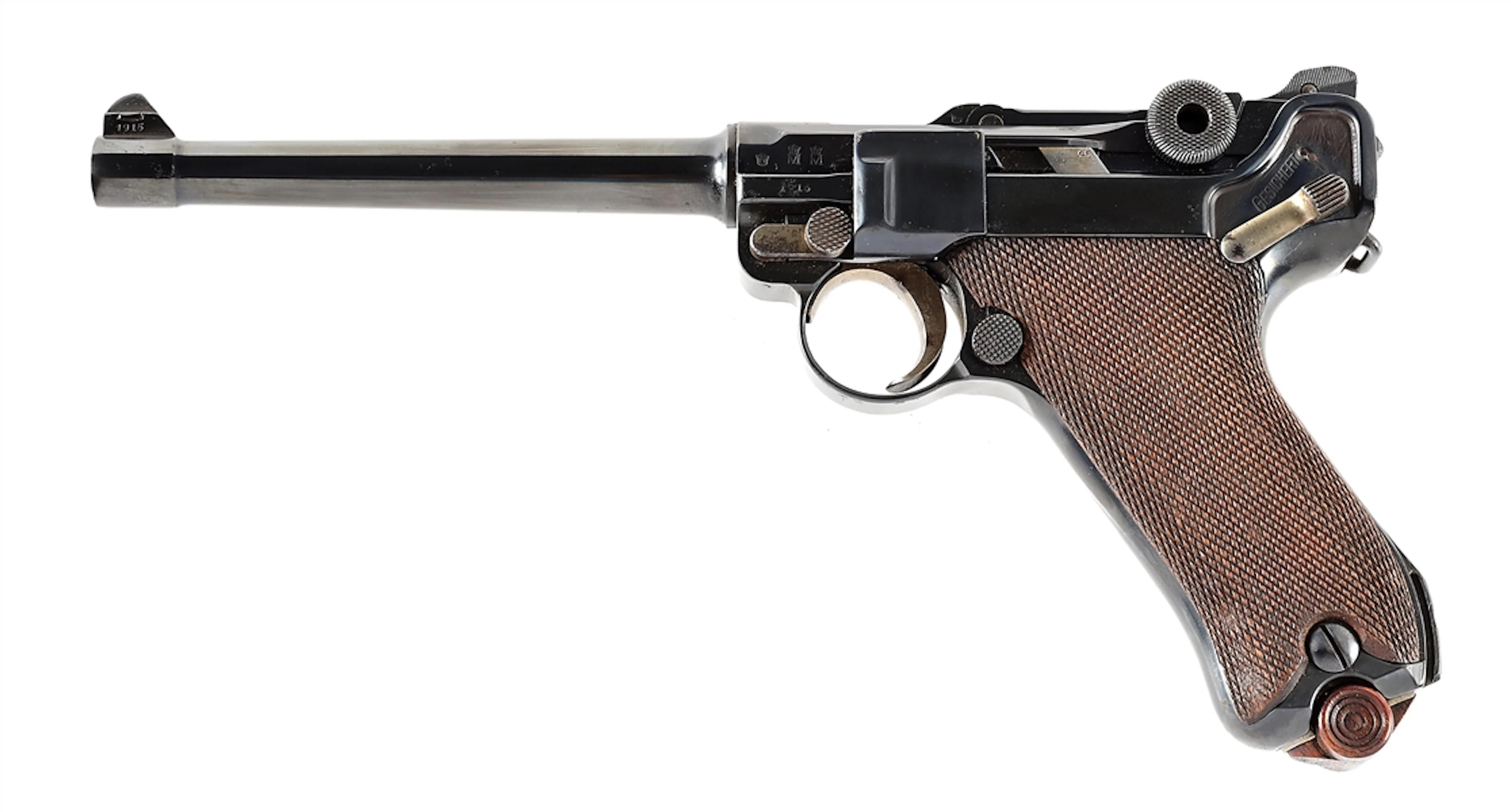 (C) DWM MODEL 1914 NAVY LUGER SEMI-AUTOMATIC PISTOL.