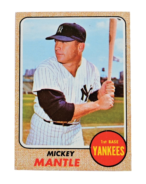 1968 TOPPS MICKEY MANTLE CARD