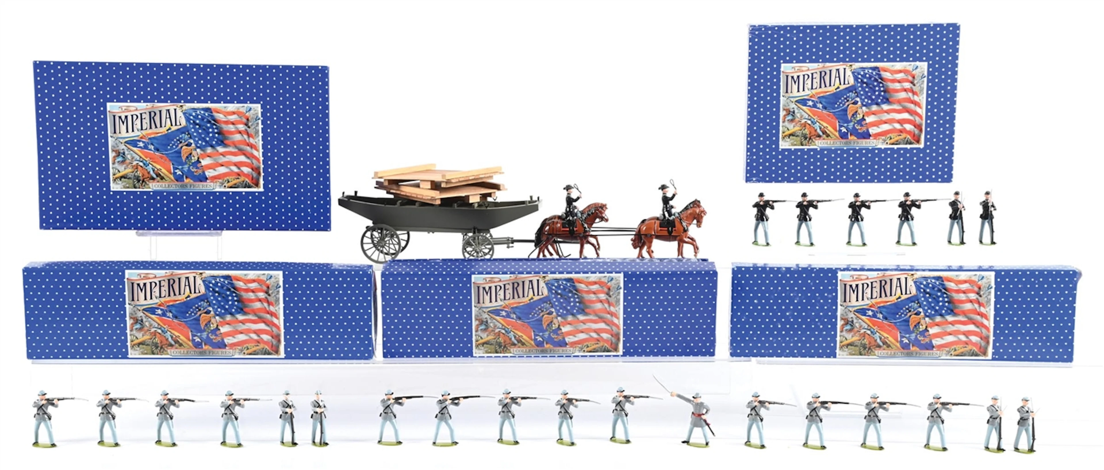 LOT OF 5: IMPERIAL TOY SOLDIER SETS IN ORIGINAL BOXES