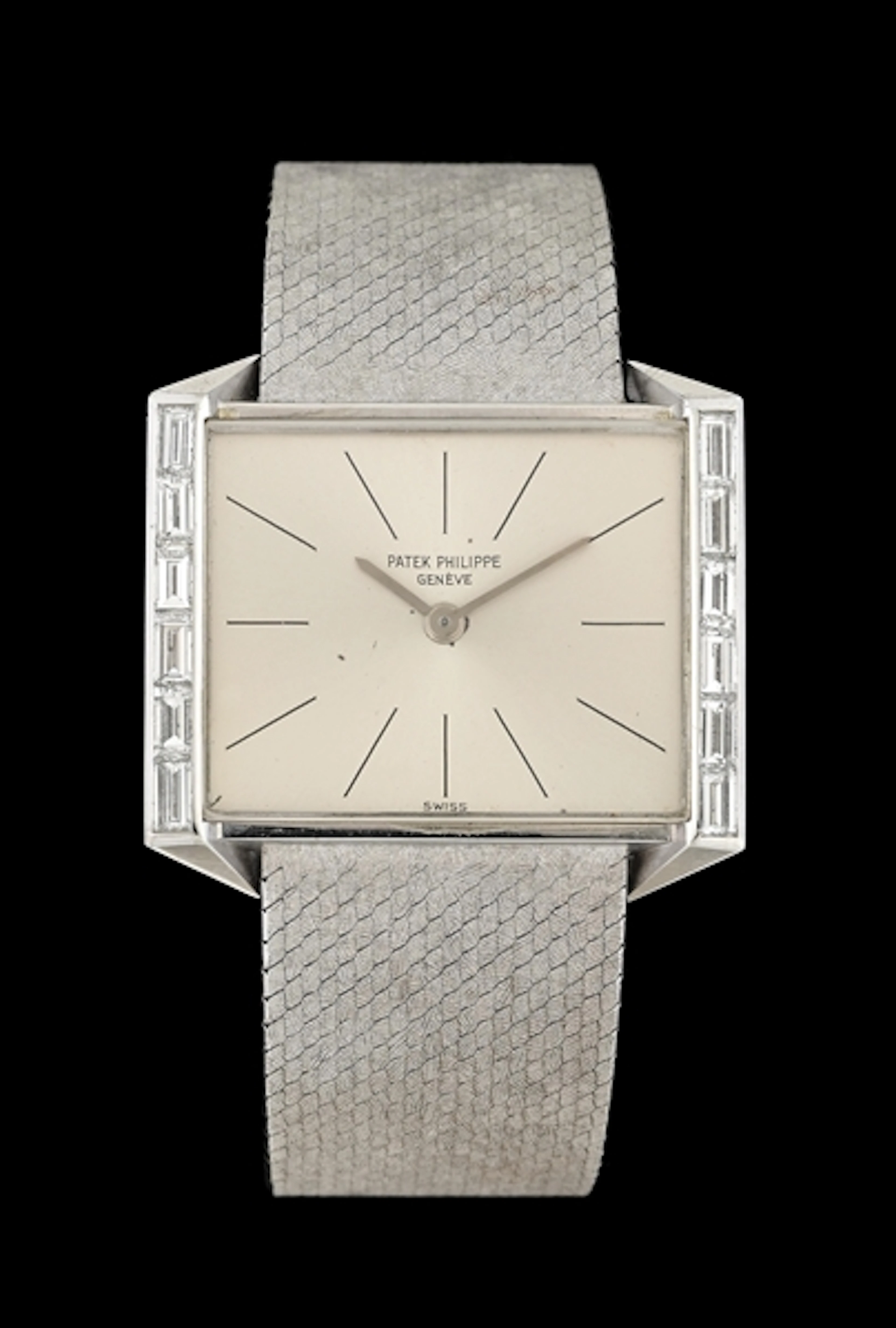 18K WHITE GOLD PATEK PHILIPPE DIAMOND WRISTWATCH, REF. 3506/2