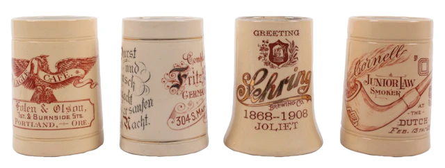 COLLECTION OF 4 BEER MUGS