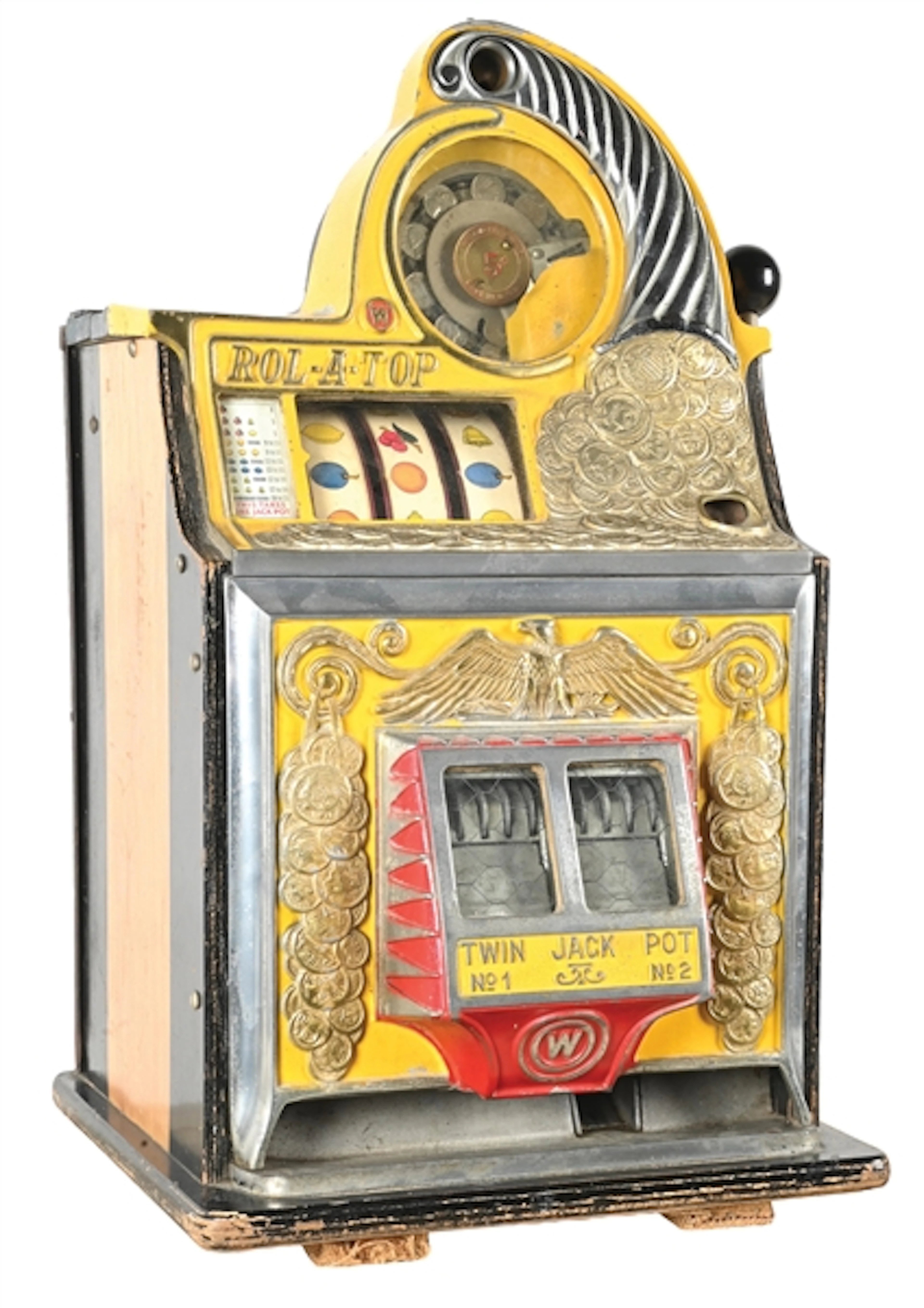 5¢ WATLING MFG. CO. COIN FRONT ROL-A-TOP SLOT MACHINE