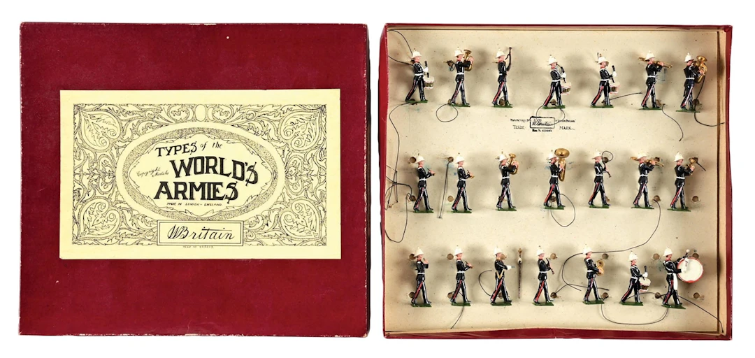PRE-WAR W. BRITAINS BAND OF THE ROYAL MARINES NO. 1288 IN BOX