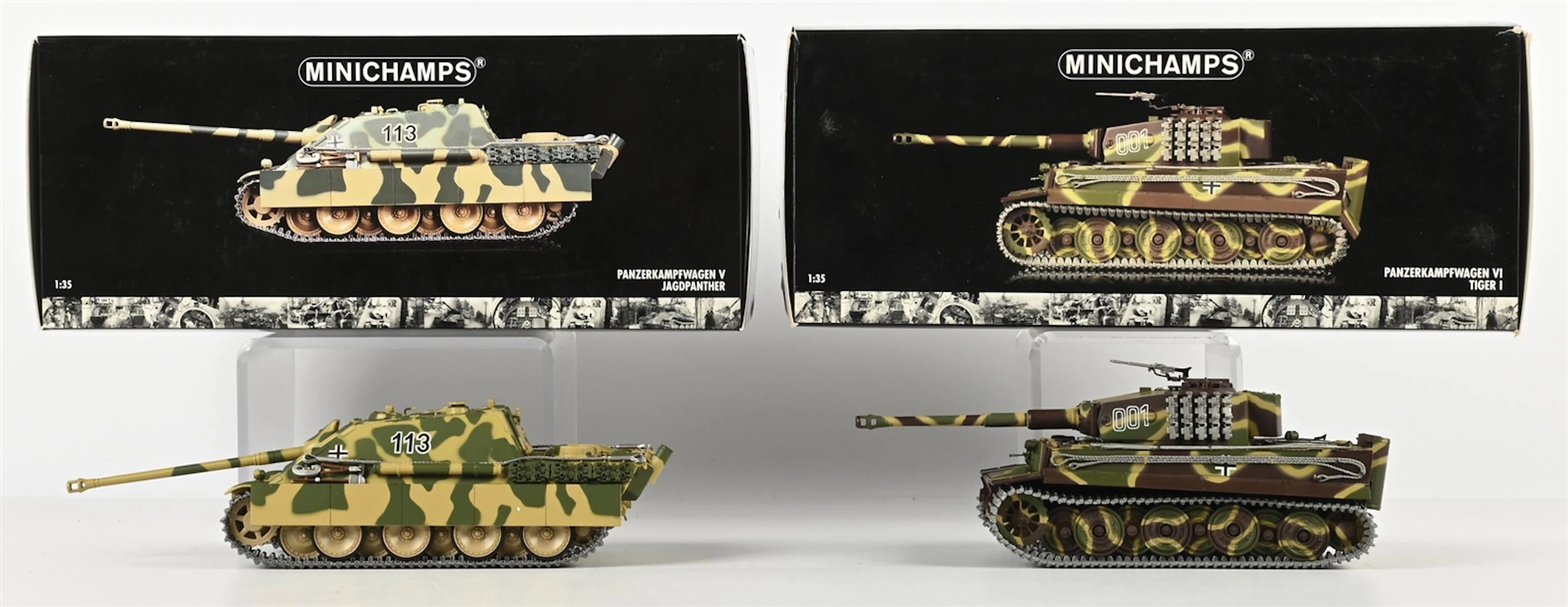 LOT OF 2: BOXED MINICHAMPS TOY TANKS