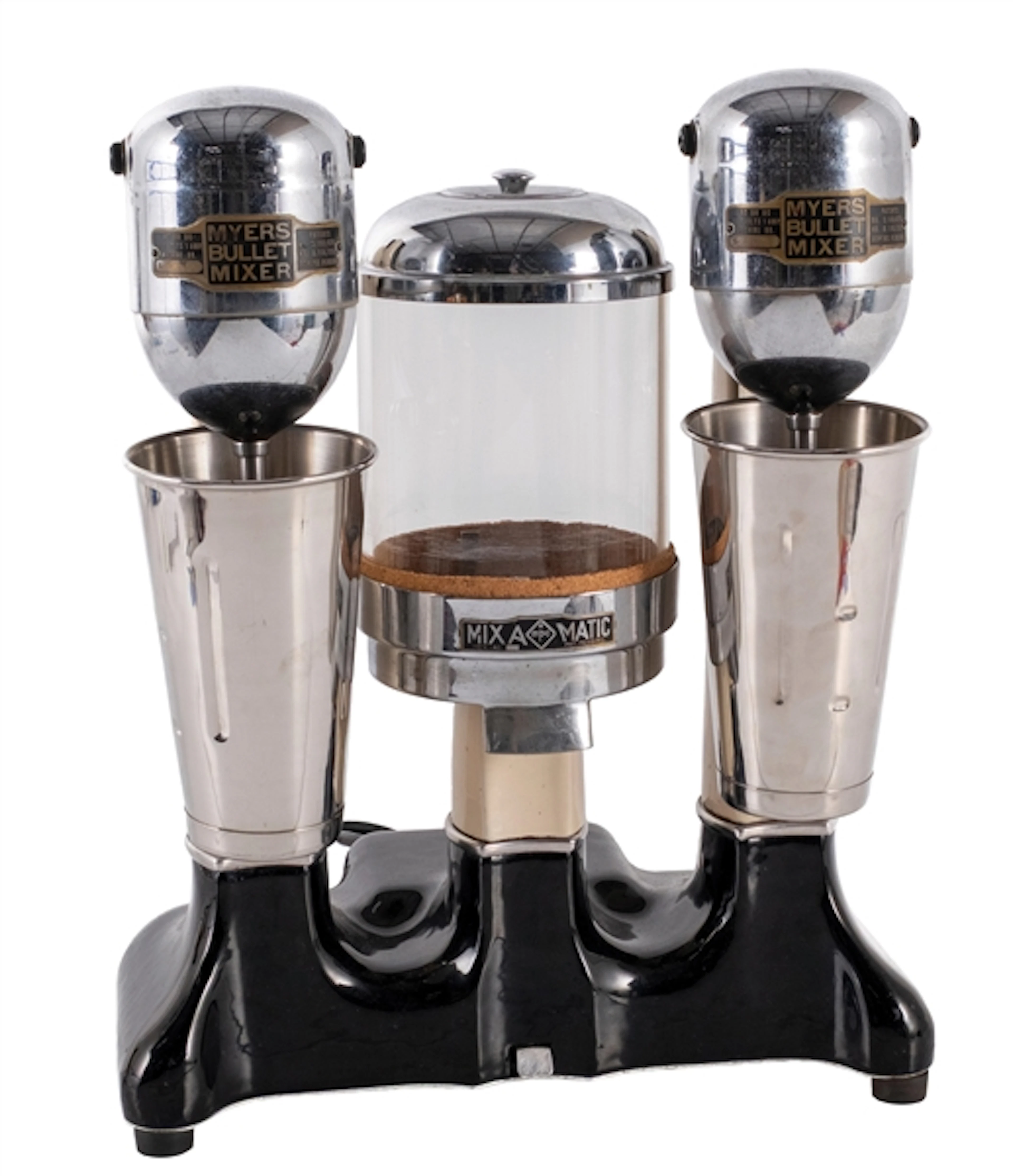 MYERS BULLET DOUBLE MIXER W/ MALT DISPENSER SERIAL 42395
