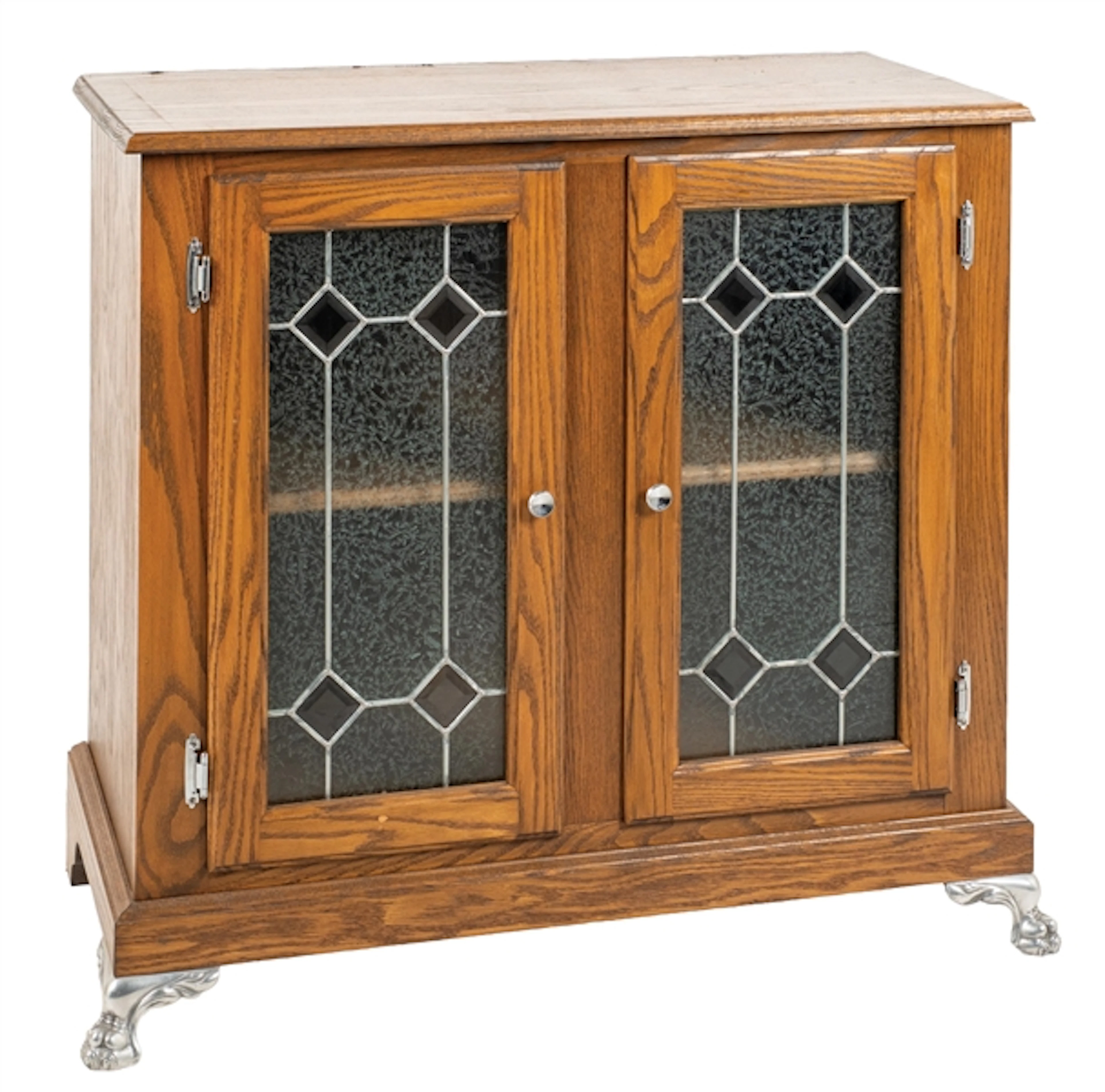 CONTEMPORARY OAK DOUBLE SLOT MACHINE STAND