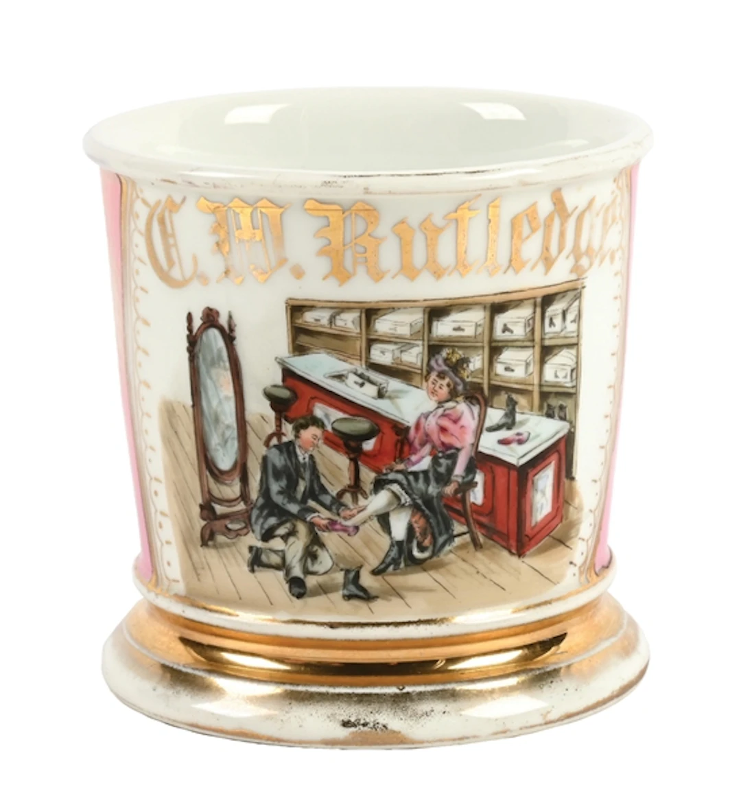 SHOE SALESMAN'S SHAVING MUG