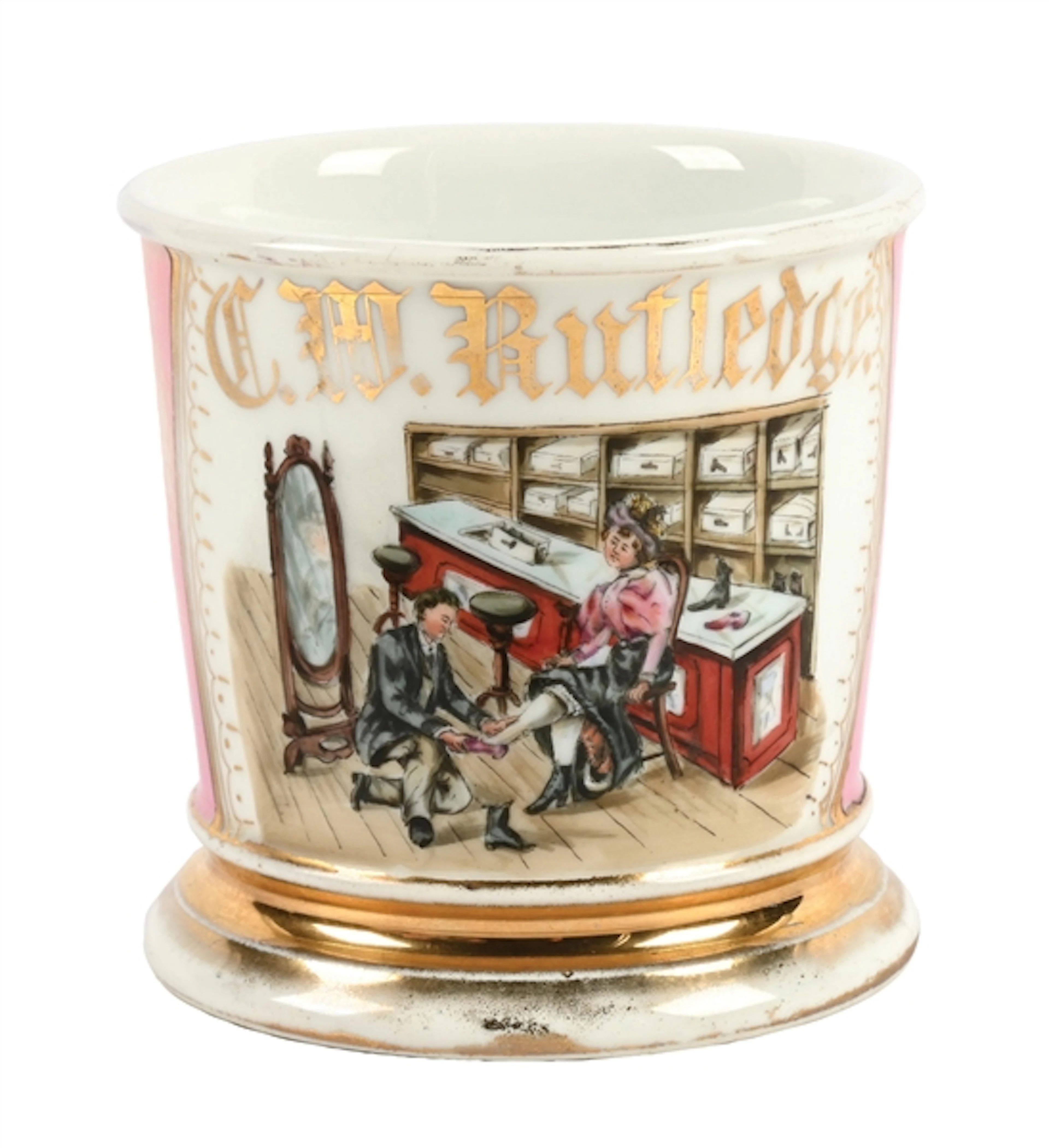 SHOE SALESMAN'S SHAVING MUG