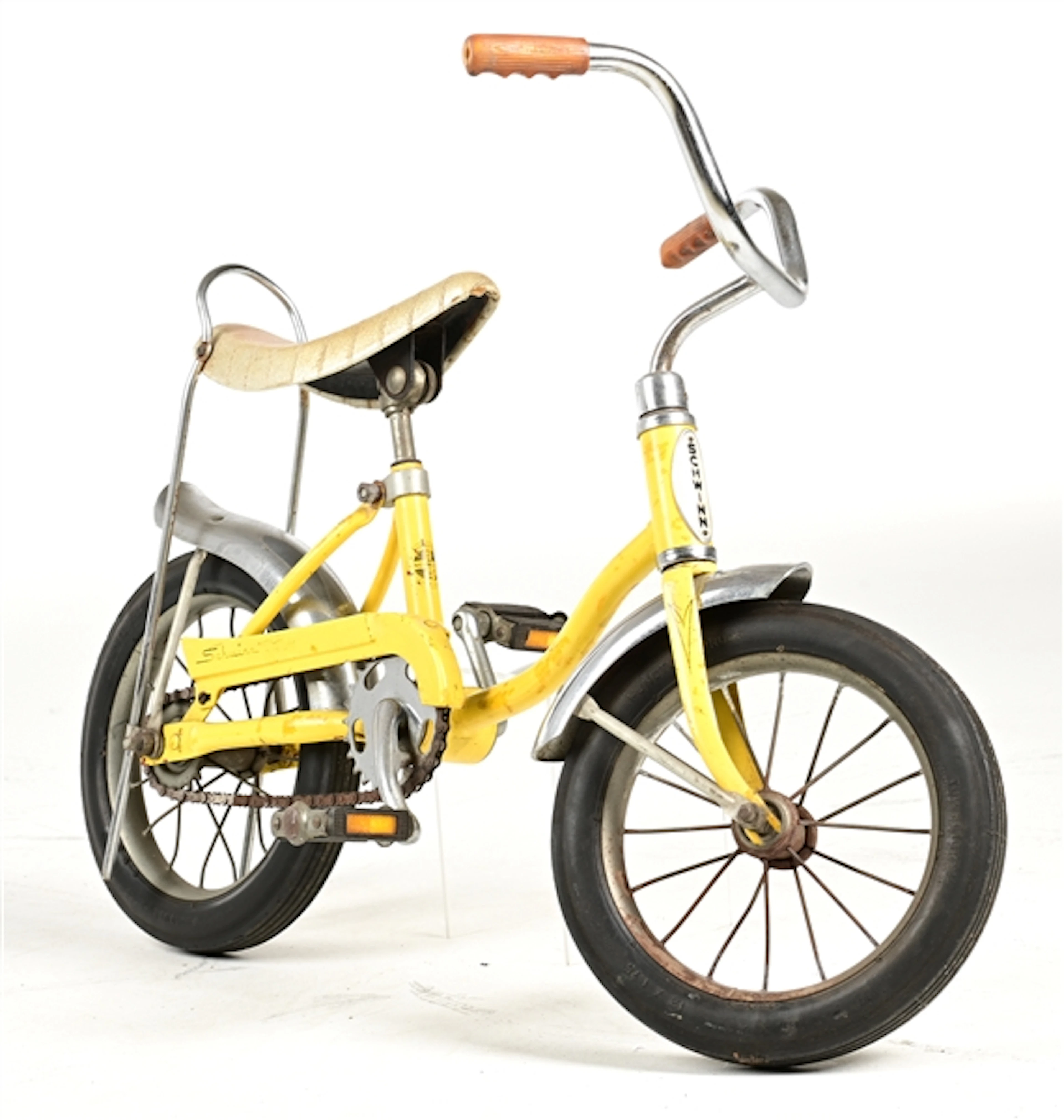 CHILD-SIZE SCHWINN BICYCLE IN ORIGINAL YELLOW PAINT