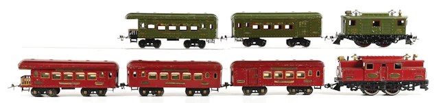 LOT OF 2: IVES STD-GA. PASSENGER SETS