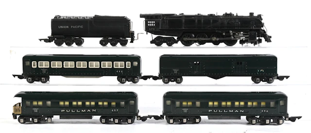 PRE-WAR AMERICAN FLYER O-GA. NO. 572 STEAM PASSENGER SET