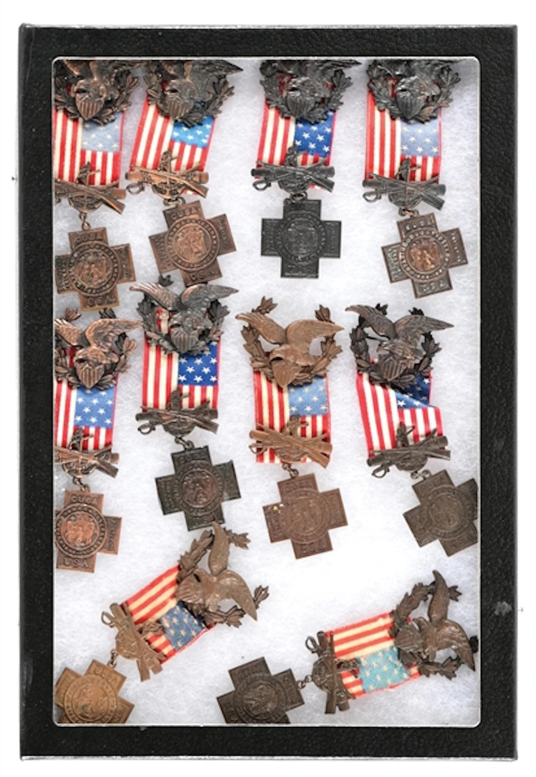 LOT OF 10: SPANISH AMERICAN WAR (USWV) MEDALS.