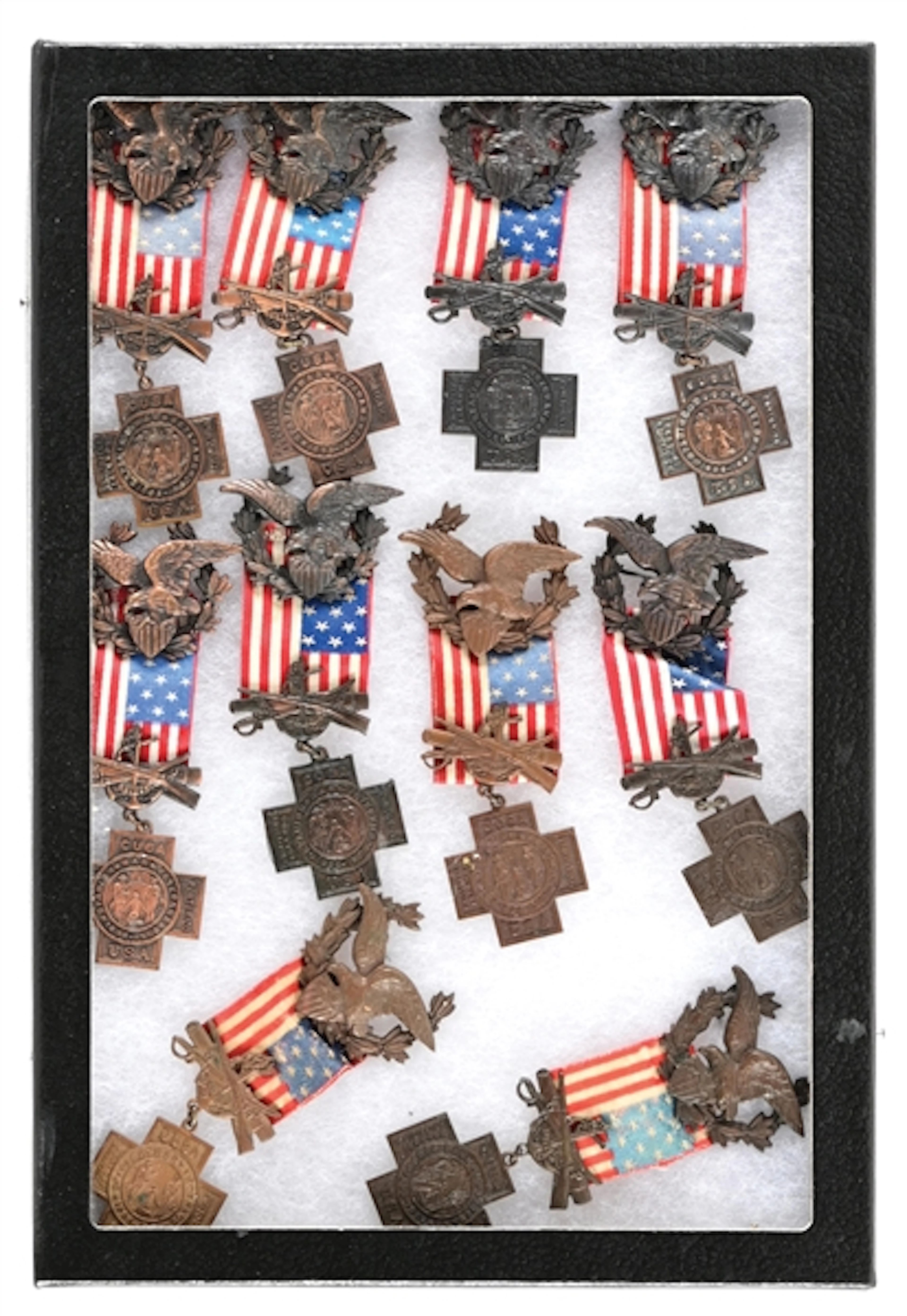 LOT OF 10: SPANISH AMERICAN WAR (USWV) MEDALS.