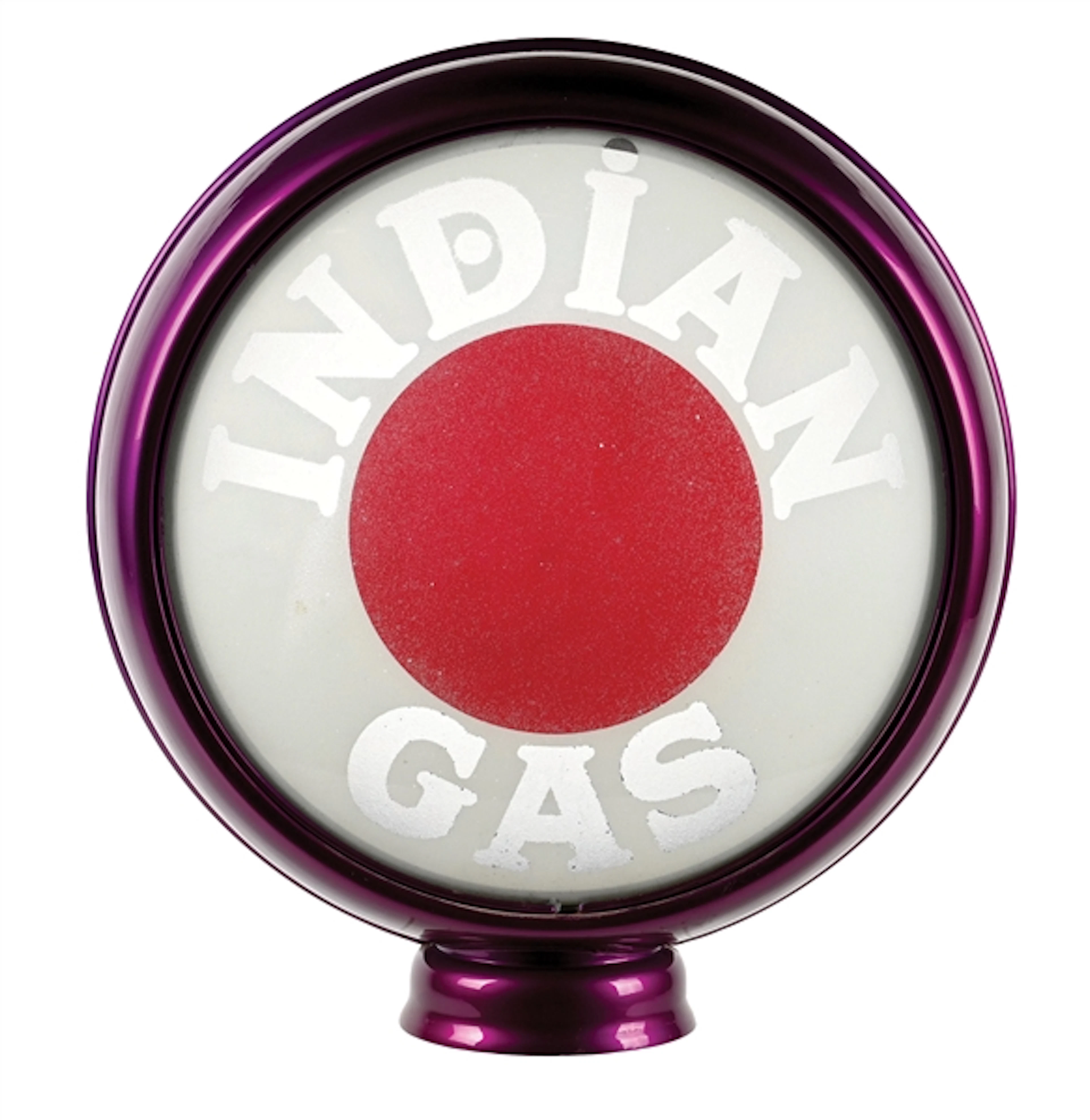 INDIAN GAS SINGLE 15" GLOBE LENS ON METAL HIGH PROFILE BODY
