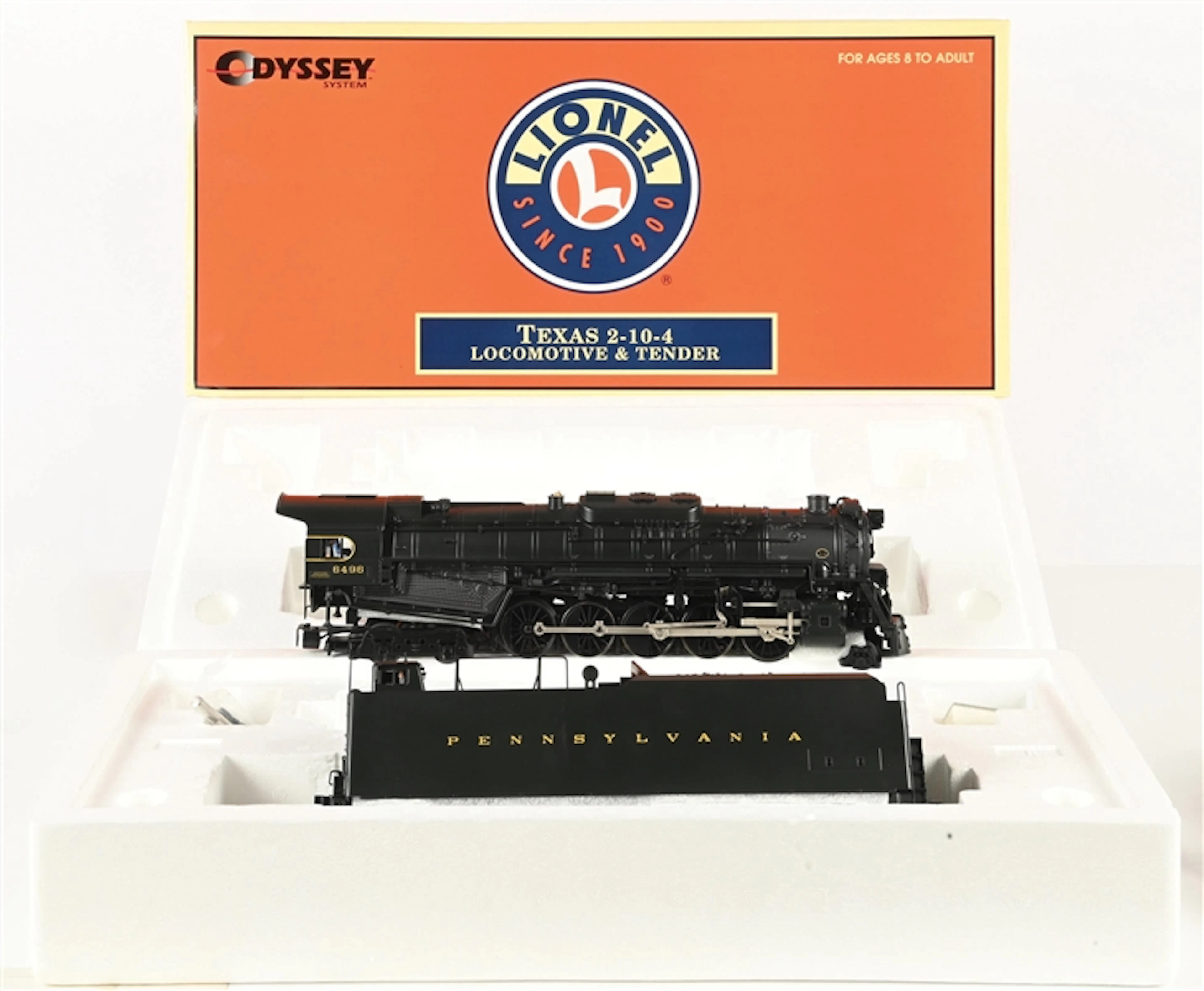 LIONEL PENNSYLVANIA 2-10-4 "TEXAS" STEAM LOCO AND TENDER SET W/ BOX