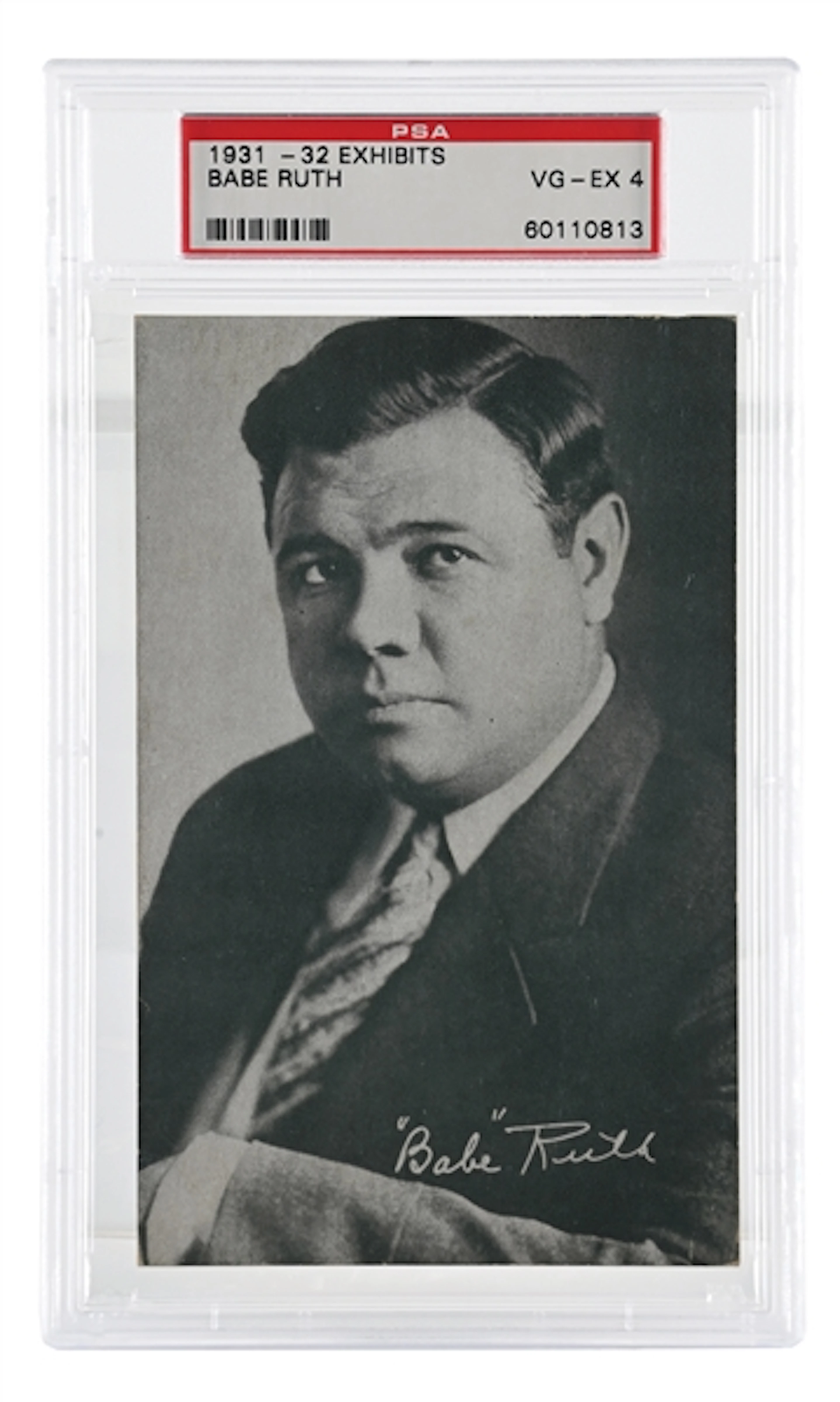 1931-1932 BABE RUTH EXHIBIT PSA VG-EX 4
