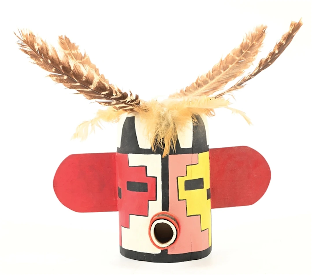 FOLK ART CARVING OF A CASE MASK