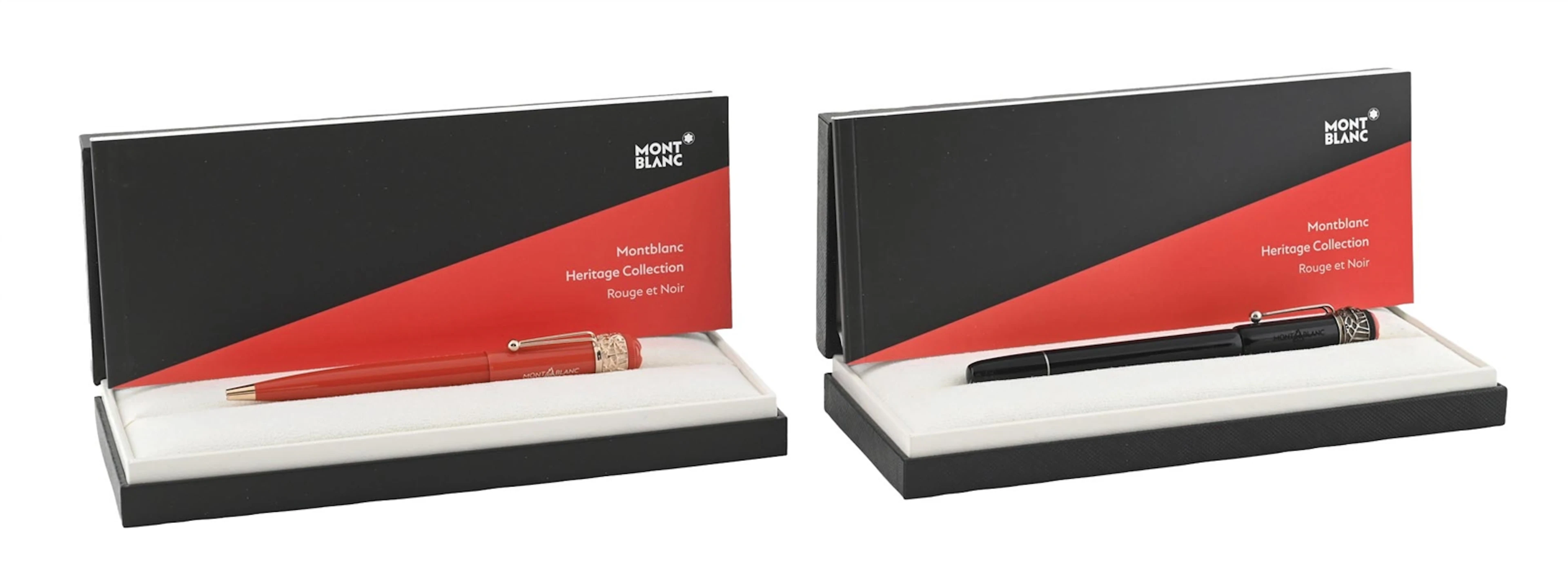 LOT OF 2: MONTBLANC HERITAGE COLLECTION ROUGE ET NOIR SPECIAL EDITION PENS