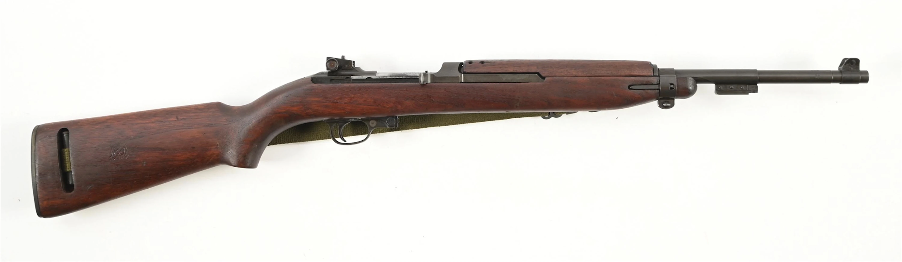 (C) LATE WAR INLAND M1 CARBINE SEMI-AUTOMATIC RIFLE.