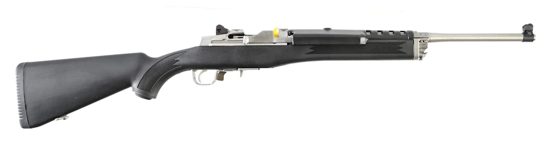 (M) STAINLESS RUGER MINI-14 RANCH RIFLE 5.56 NATO SEMI-AUTOMATIC RIFLE WITH BOX