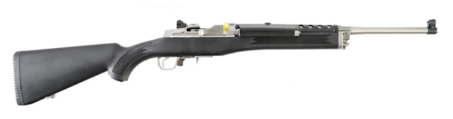 (M) STAINLESS RUGER MINI-14 RANCH RIFLE 5.56 NATO SEMI-AUTOMATIC RIFLE WITH BOX