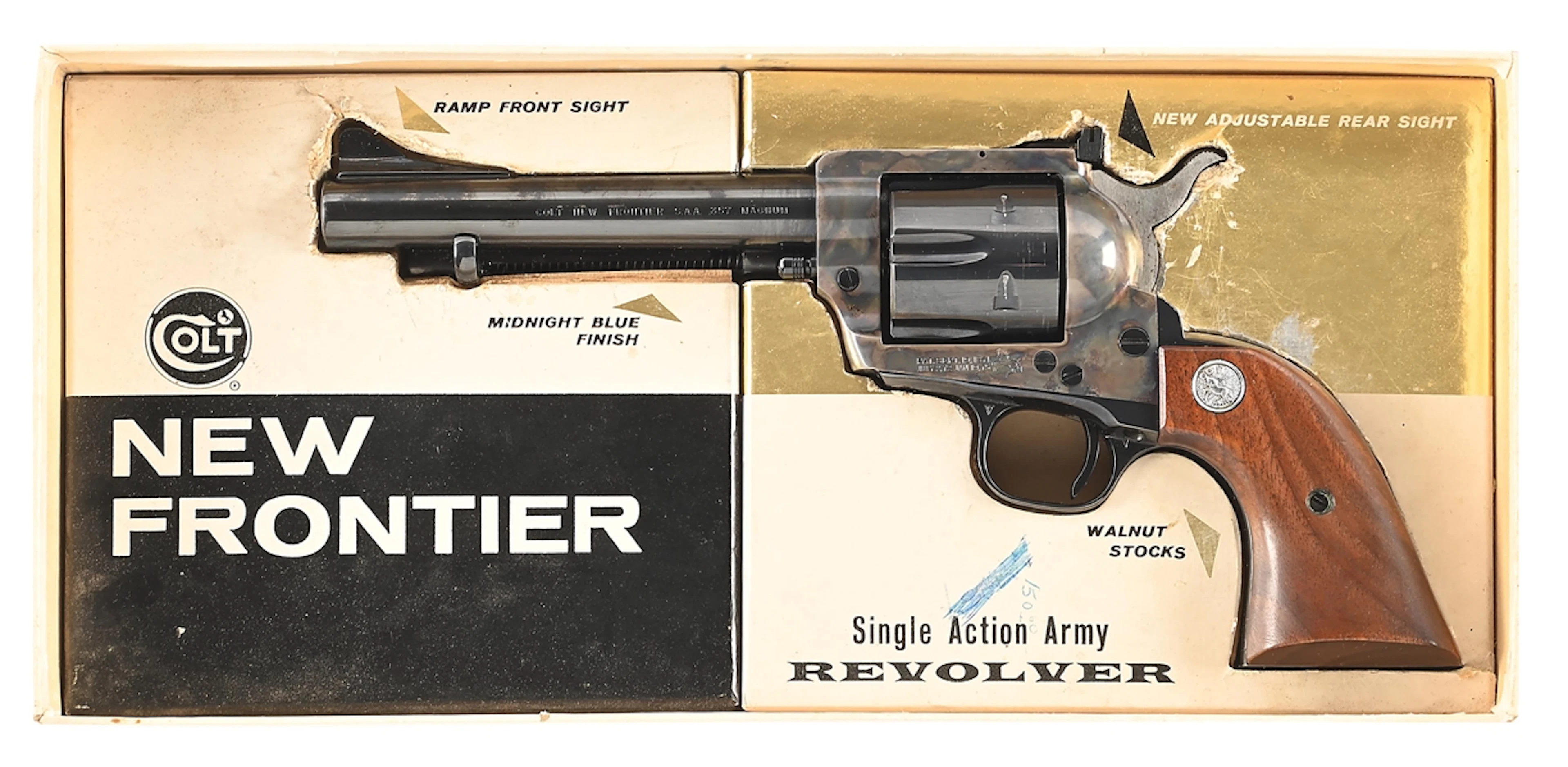 (C) COLT NEW FRONTIER SINGLE ACTION ARMY .357 MAGNUM REVOLVER WITH BOX.