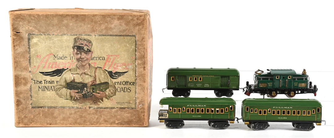 PRE-WAR AMERICAN FLYER O-GA. NO. 7011 PASSENGER SET
