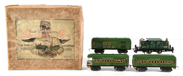 PRE-WAR AMERICAN FLYER O-GA. NO. 7011 PASSENGER SET