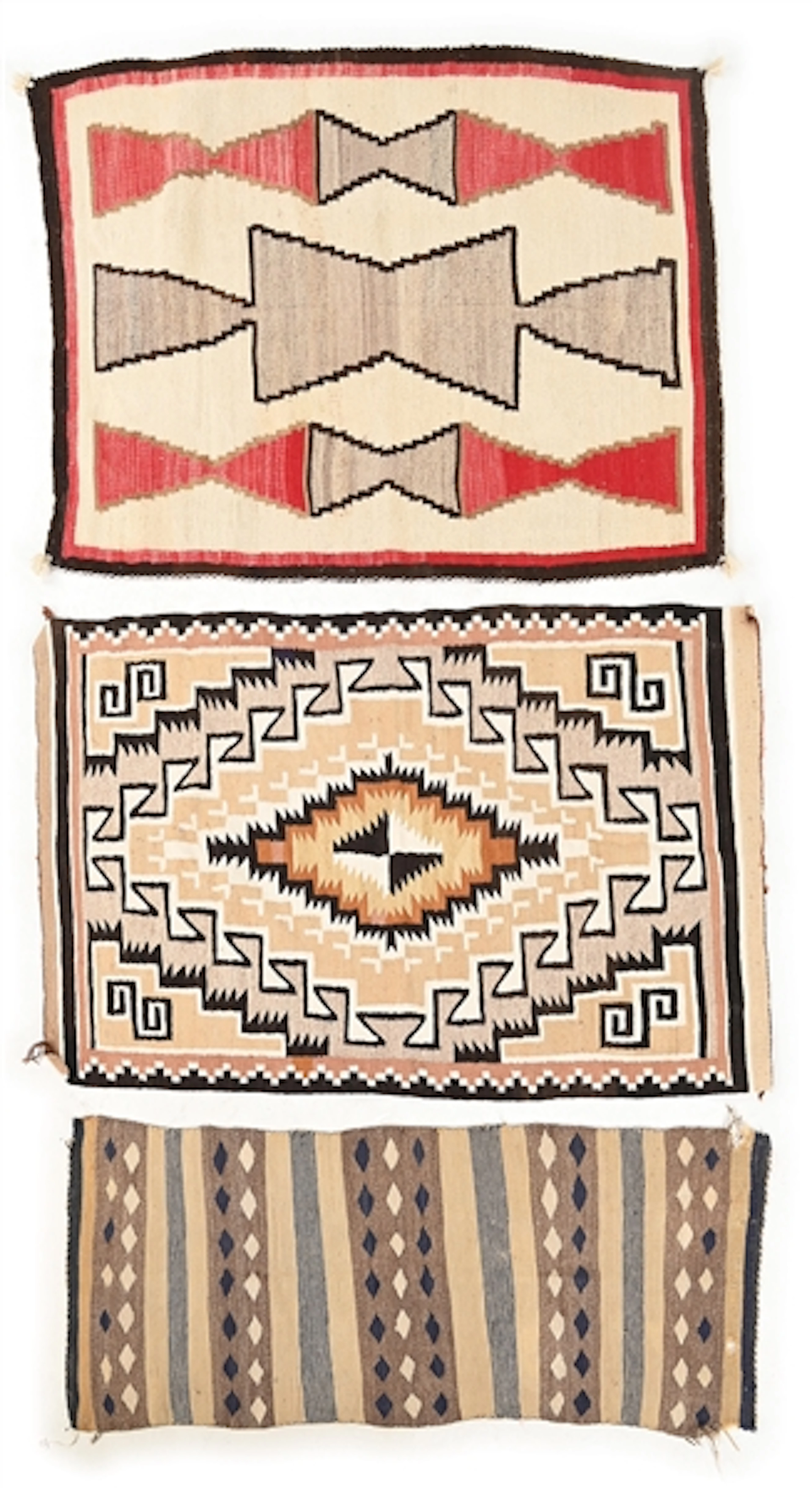 LOT OF 3: NAJAVO (DINÉ) WEAVINGS