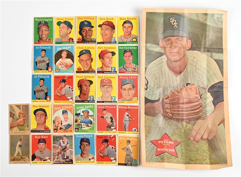 LOT OF 16: VARIOUS 1950S BASEBALL CARDS
