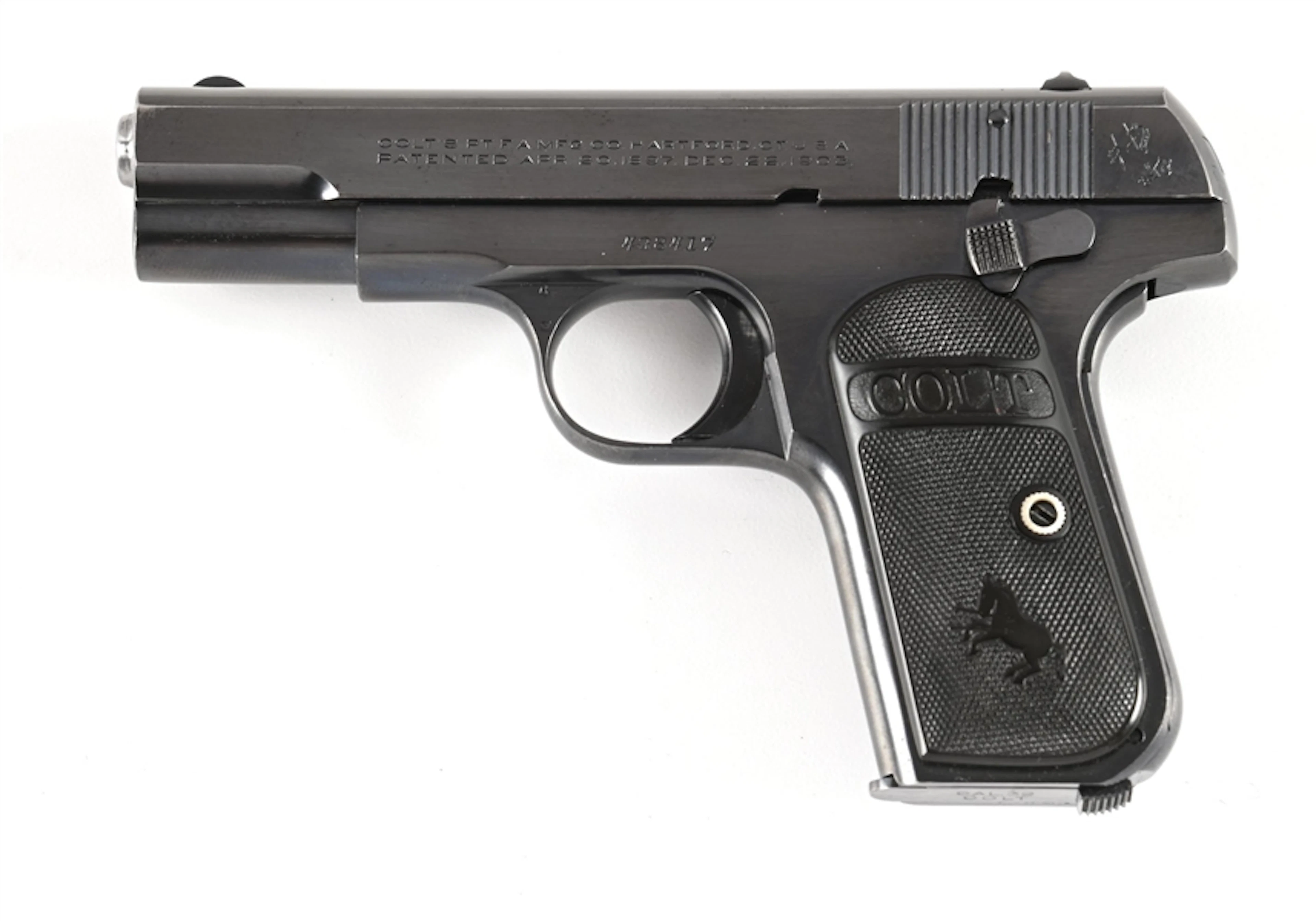 (C) COLT 1903 POCKET HAMMERLESS SEMI-AUTOMATIC PISTOL WITH BOX (1924)