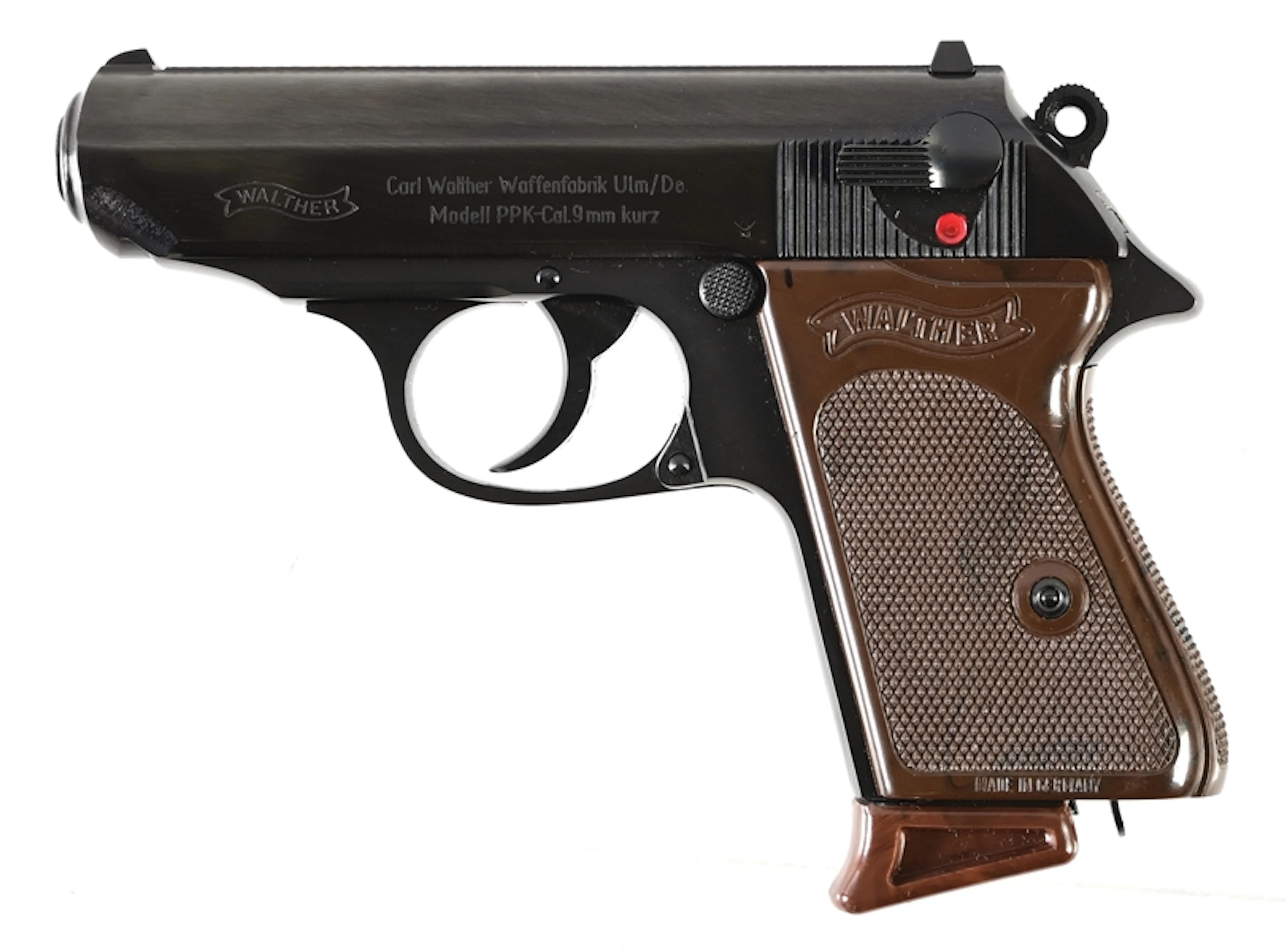 (C) INTERARMS GERMAN WALTHER PPK .380 SEMI-AUTOMATIC PISTOL WITH BOX.