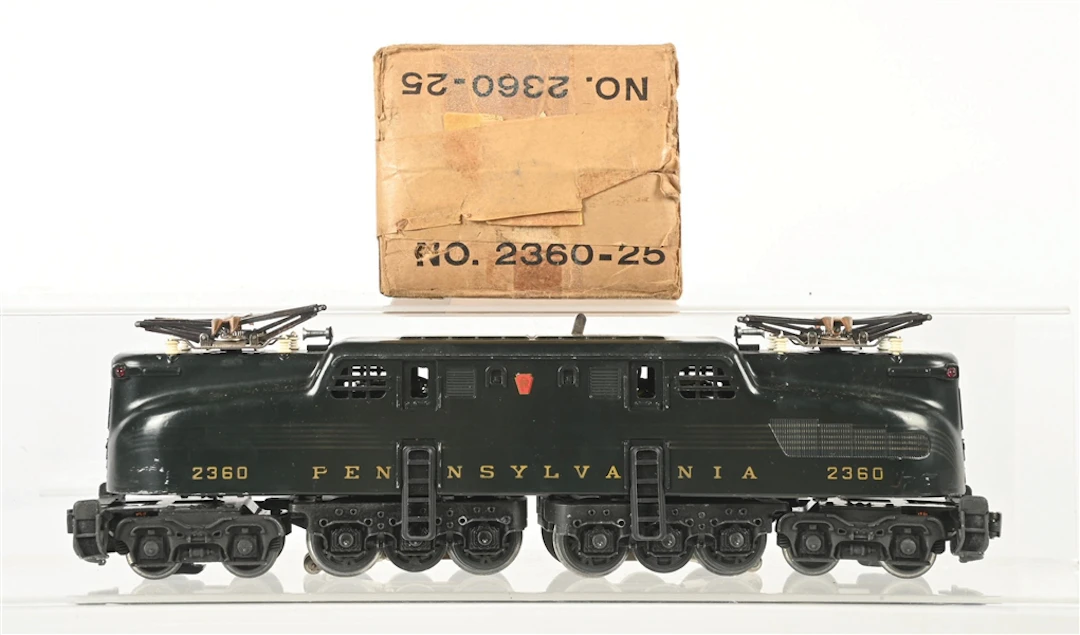 LIONEL POSTWAR O. GAUGE NO. 2360 PENNSYLVANIA DARK GREEN WITH FIVE