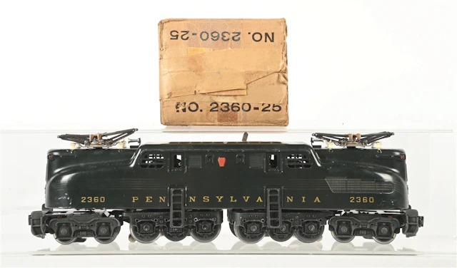 LIONEL POSTWAR O. GAUGE NO. 2360 PENNSYLVANIA DARK GREEN WITH FIVE
