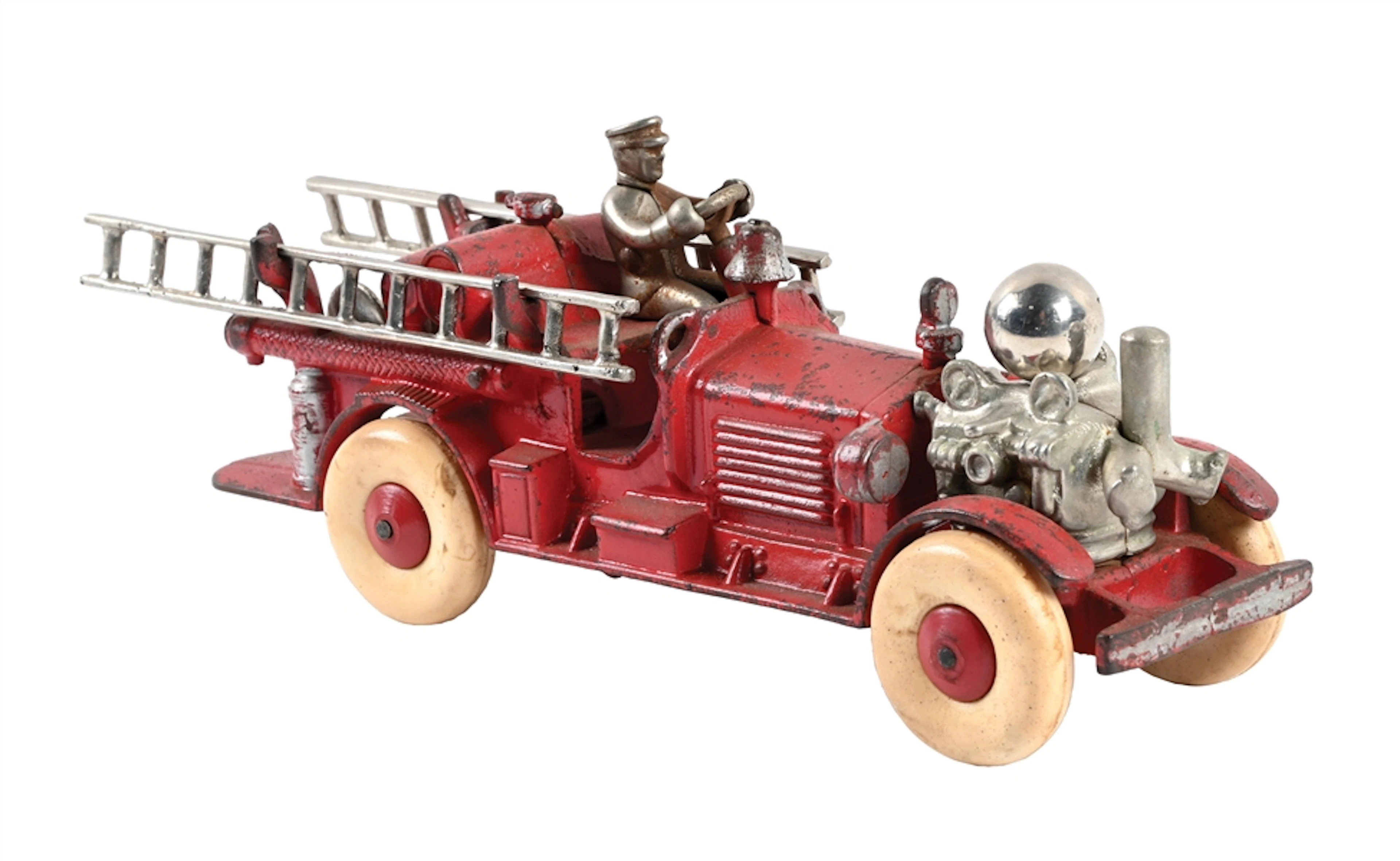 HUBLEY MFG. CO. CAST IRON AHRENS-FOX TOY FIRE ENGINE