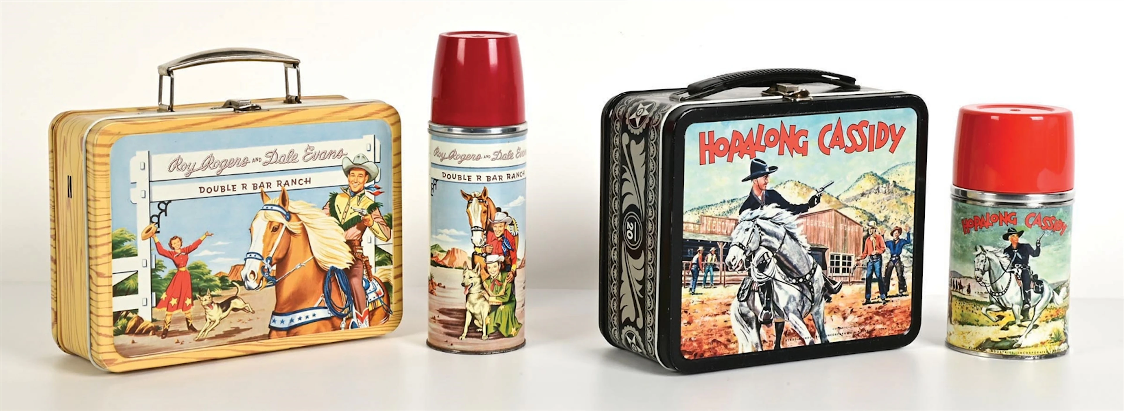 LOT OF 2: ALADDIN INDUSTRIES INC. HOPALONG CASSIDY AND ROY ROGERS