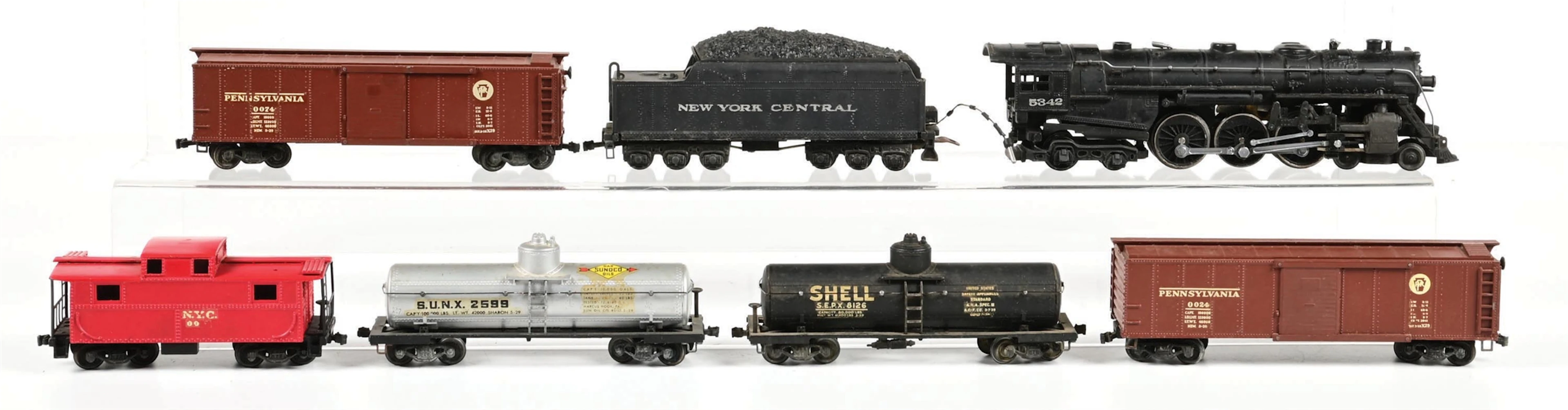 PRE-WAR LIONEL OO-GA. NEW YORK CENTRAL HUDSON STEAM LOCOMOTIVE & TENDER