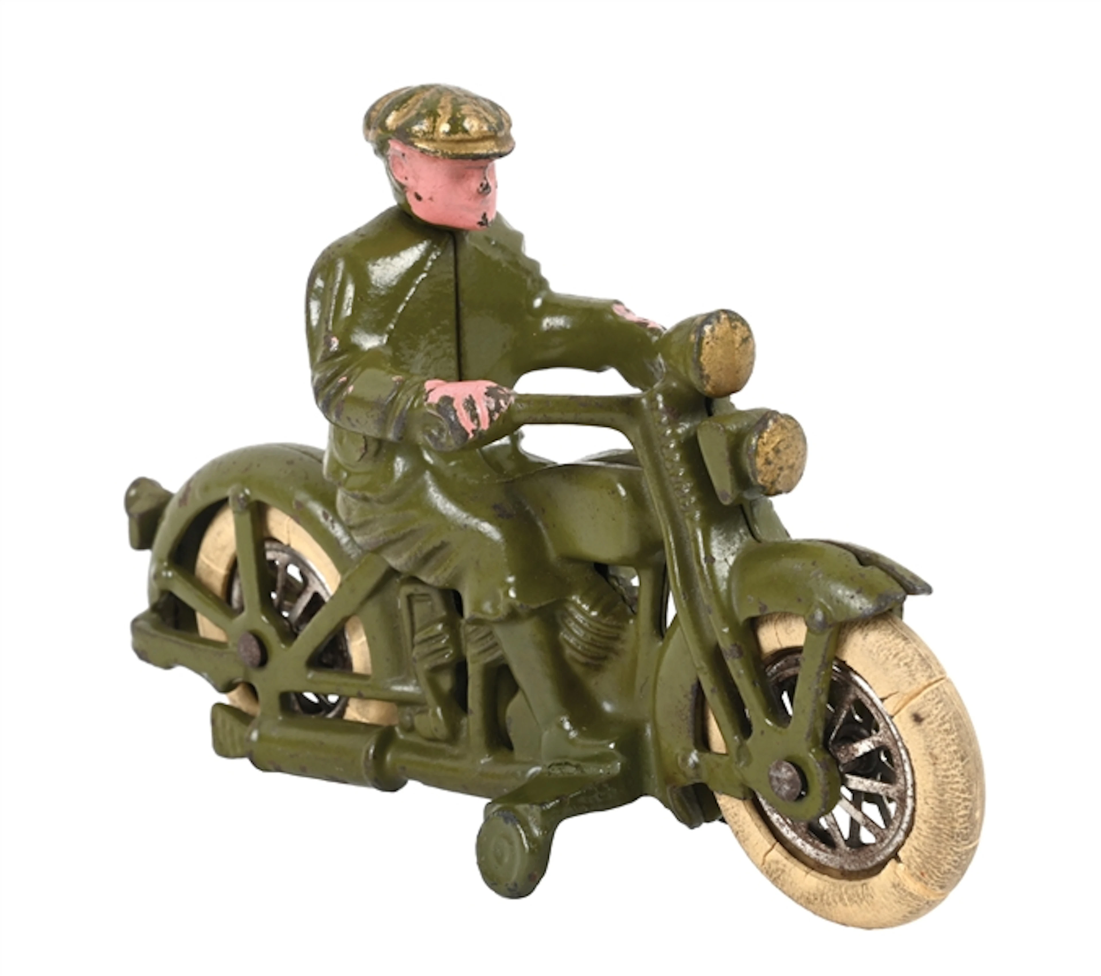 HUBLEY MFG. CO. CAST IRON HARLEY-DAVIDSON POLICE MOTORCYCLE TOY