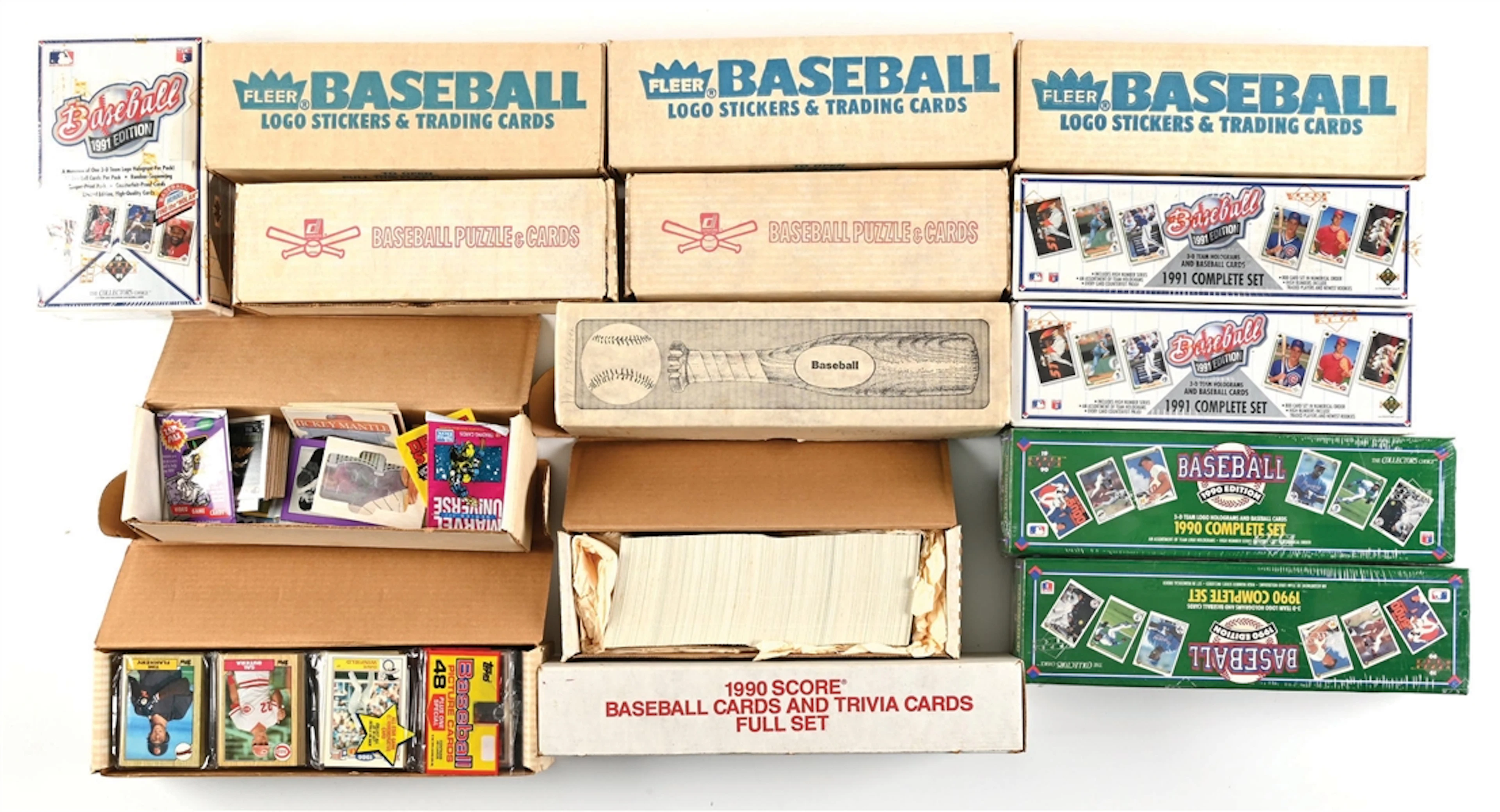 LOT OF 15: BOXES OF BASEBALL CARDS