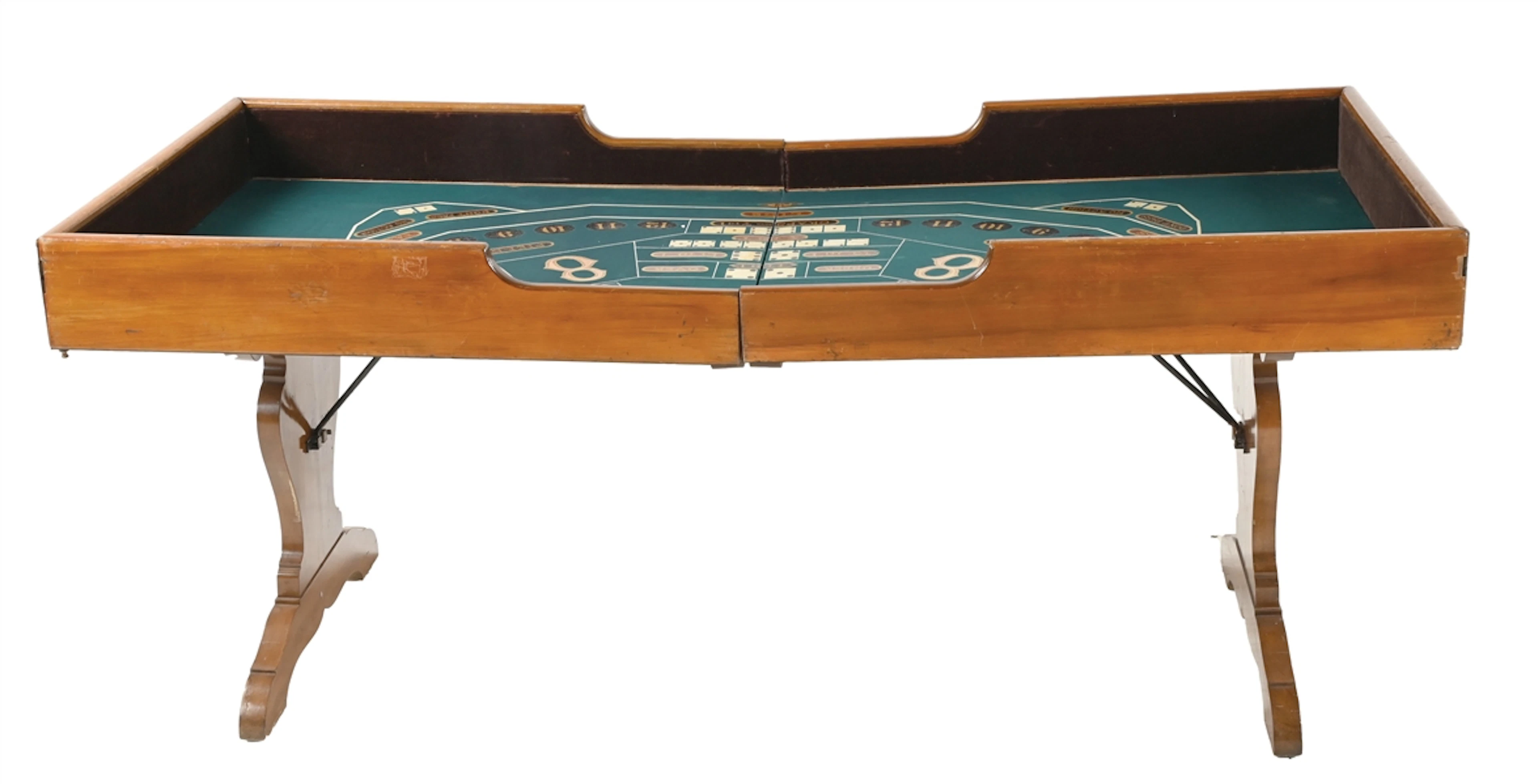 FOLDING TRAVEL CRAPS TABLE WITH ORIGINAL CRATE