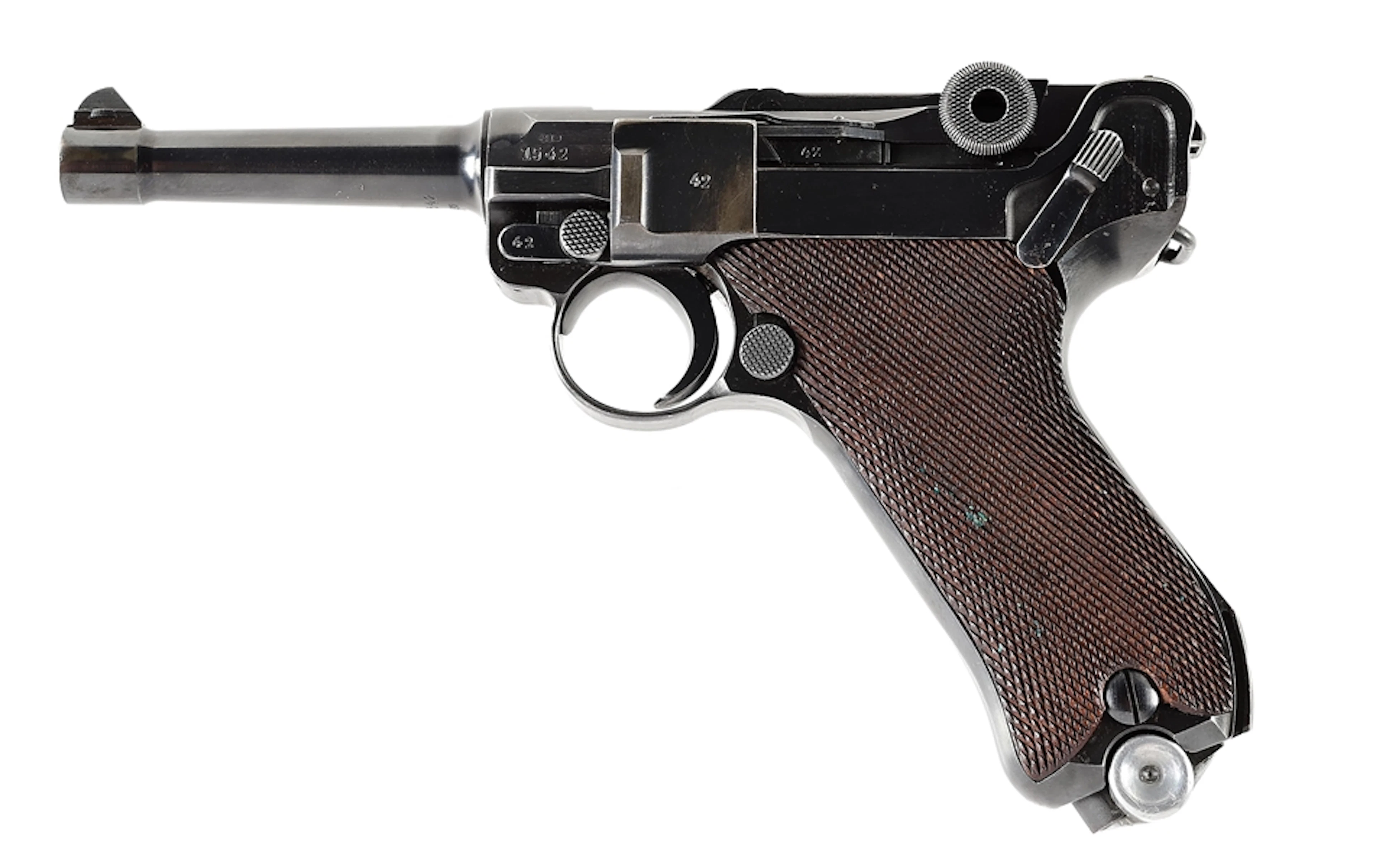 (C) MAUSER BANNER 1939 EAGLE "C" POLICE LUGER WITH HOLSTER