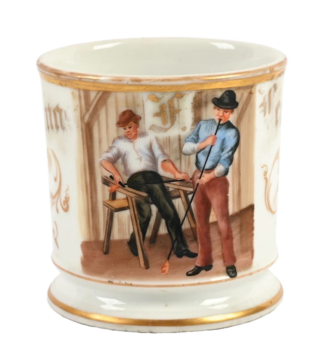 GLASS BLOWER'S SHAVING MUG