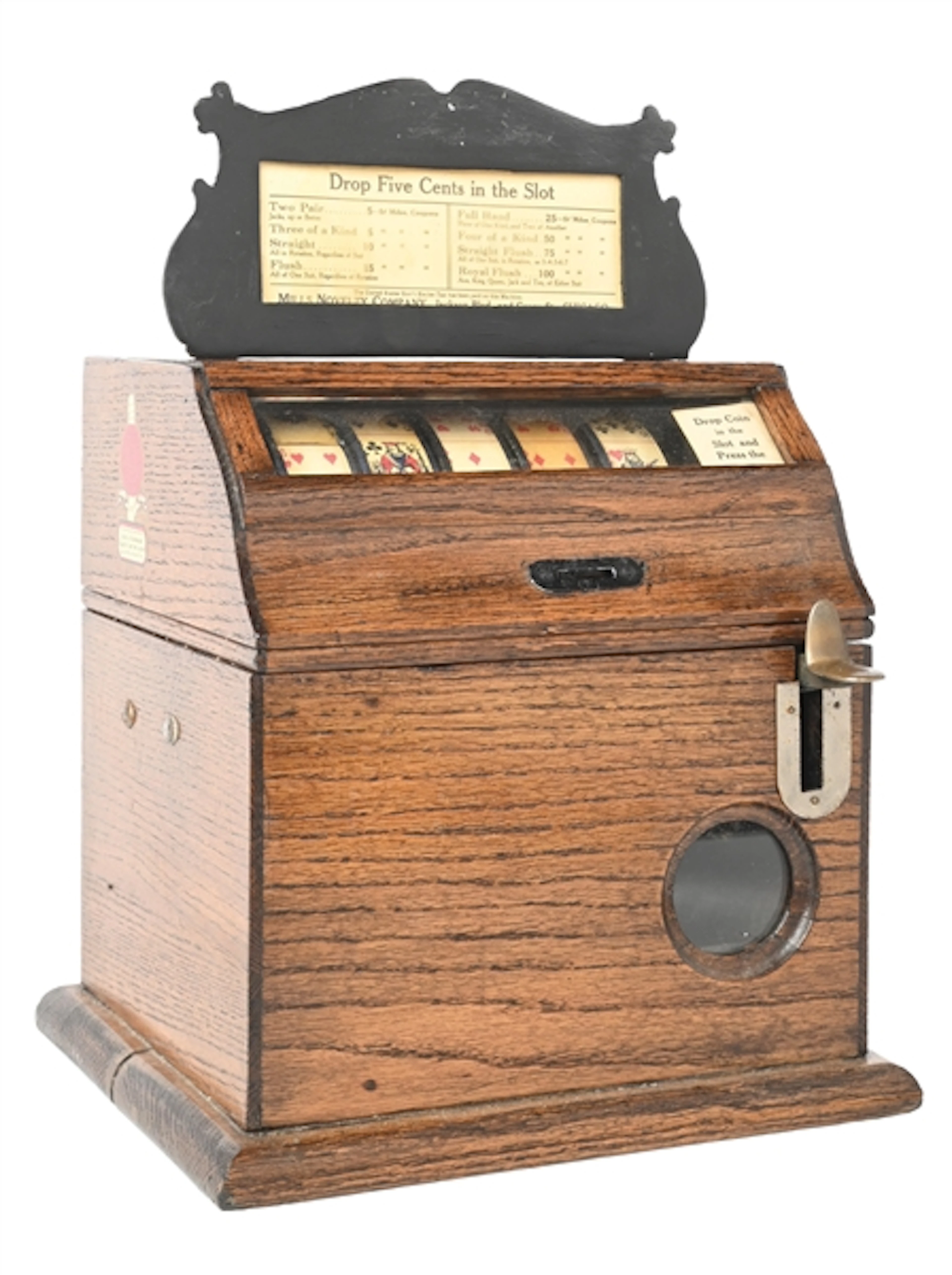 5¢ MILLS NOVELTY CO. "LITTLE PERFECTION" POKER TRADE STIMULATOR