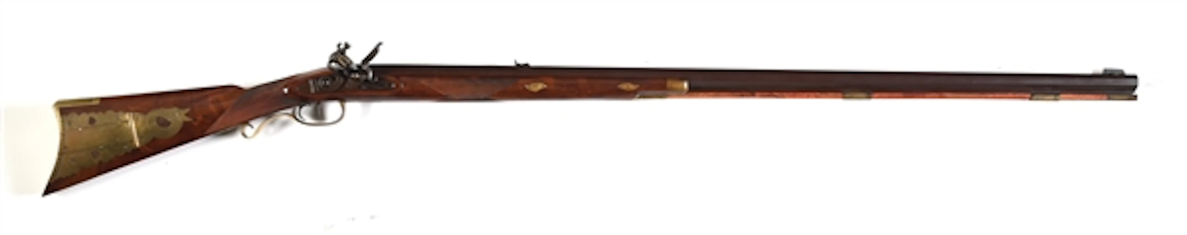 (A) CONTEMPORARY FLINTLOCK KENTUCKY HALF STOCK SPORTING RIFLE