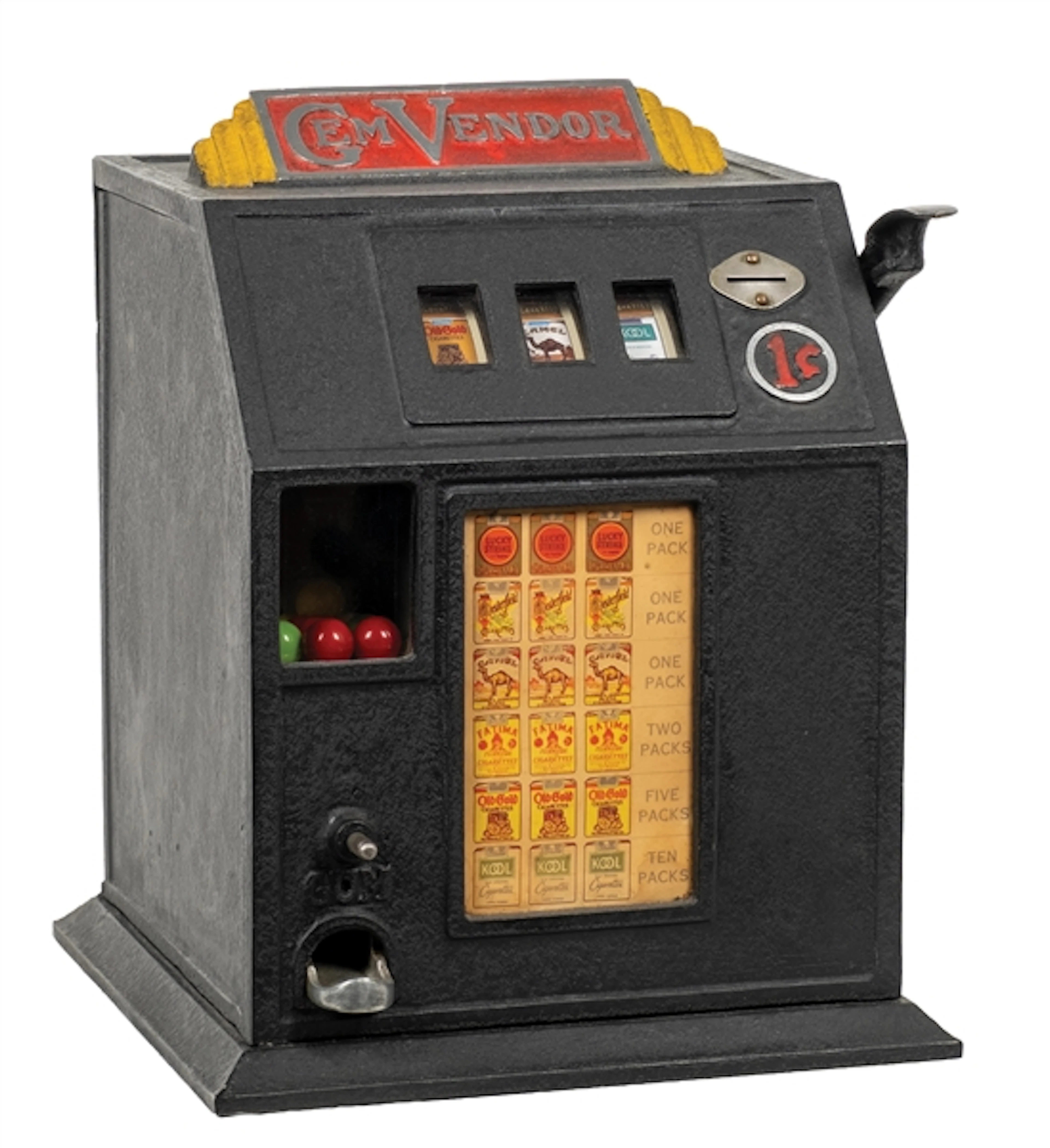 1¢ GEM VENDOR CIGARETTE-THEMED TRADE STIMULATOR