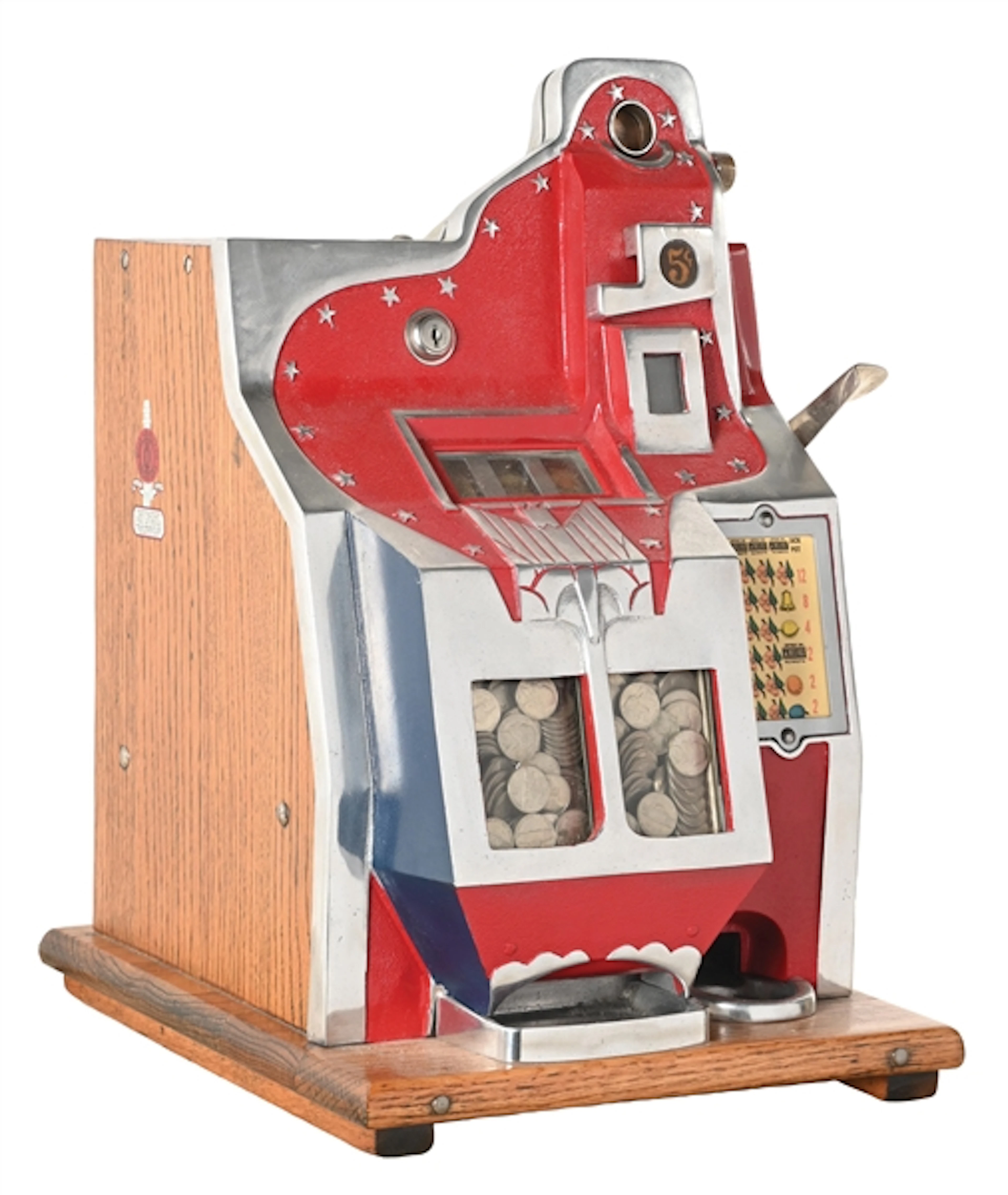 5¢ MILLS NOVELTY CO. QT FIREBIRD SLOT MACHINE