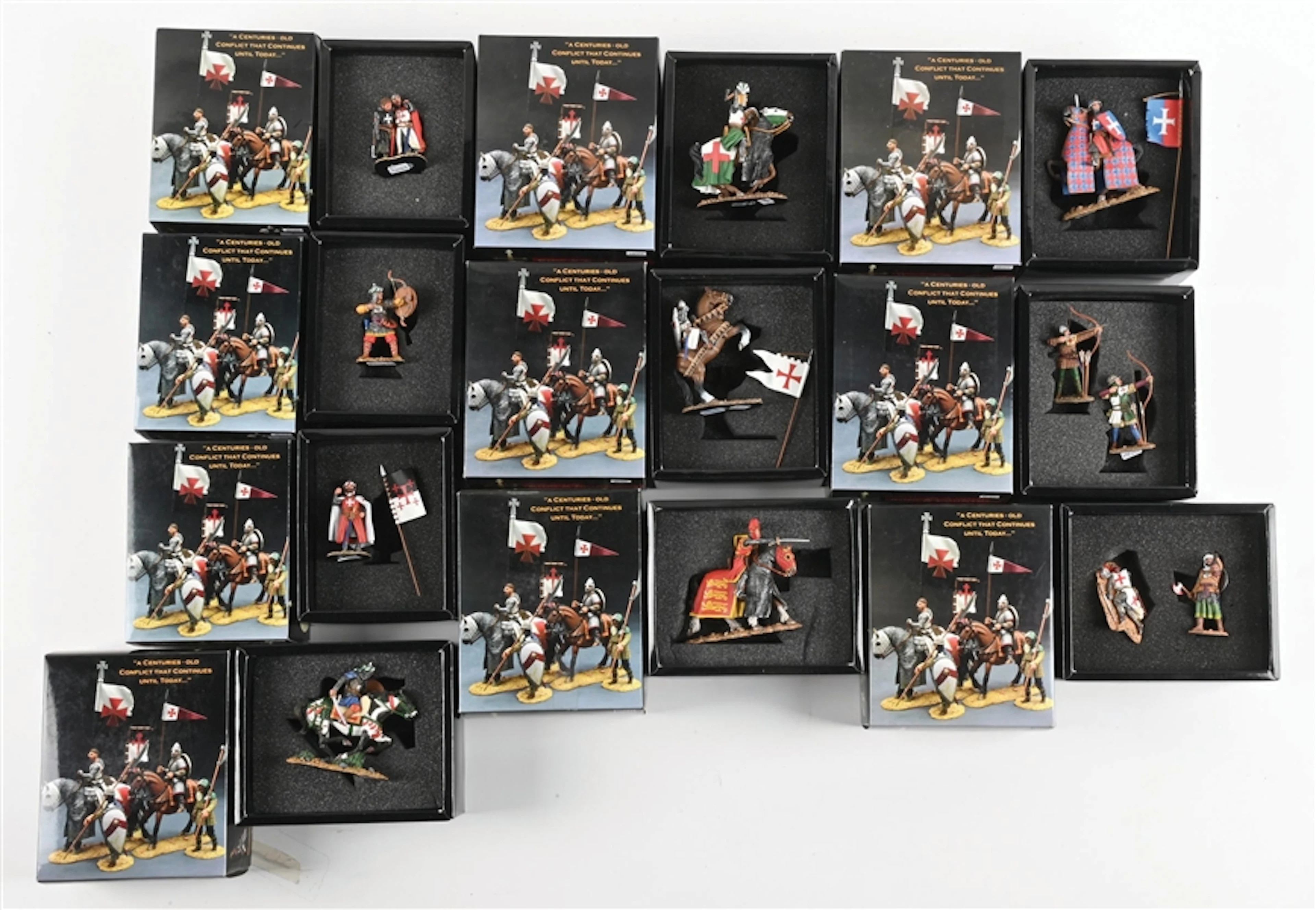 LOT OF 10: KING & COUNTRY CRUSADER SERIES FIGURES IN BOXES