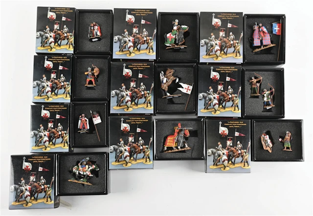 LOT OF 10: KING & COUNTRY CRUSADER SERIES FIGURES IN BOXES